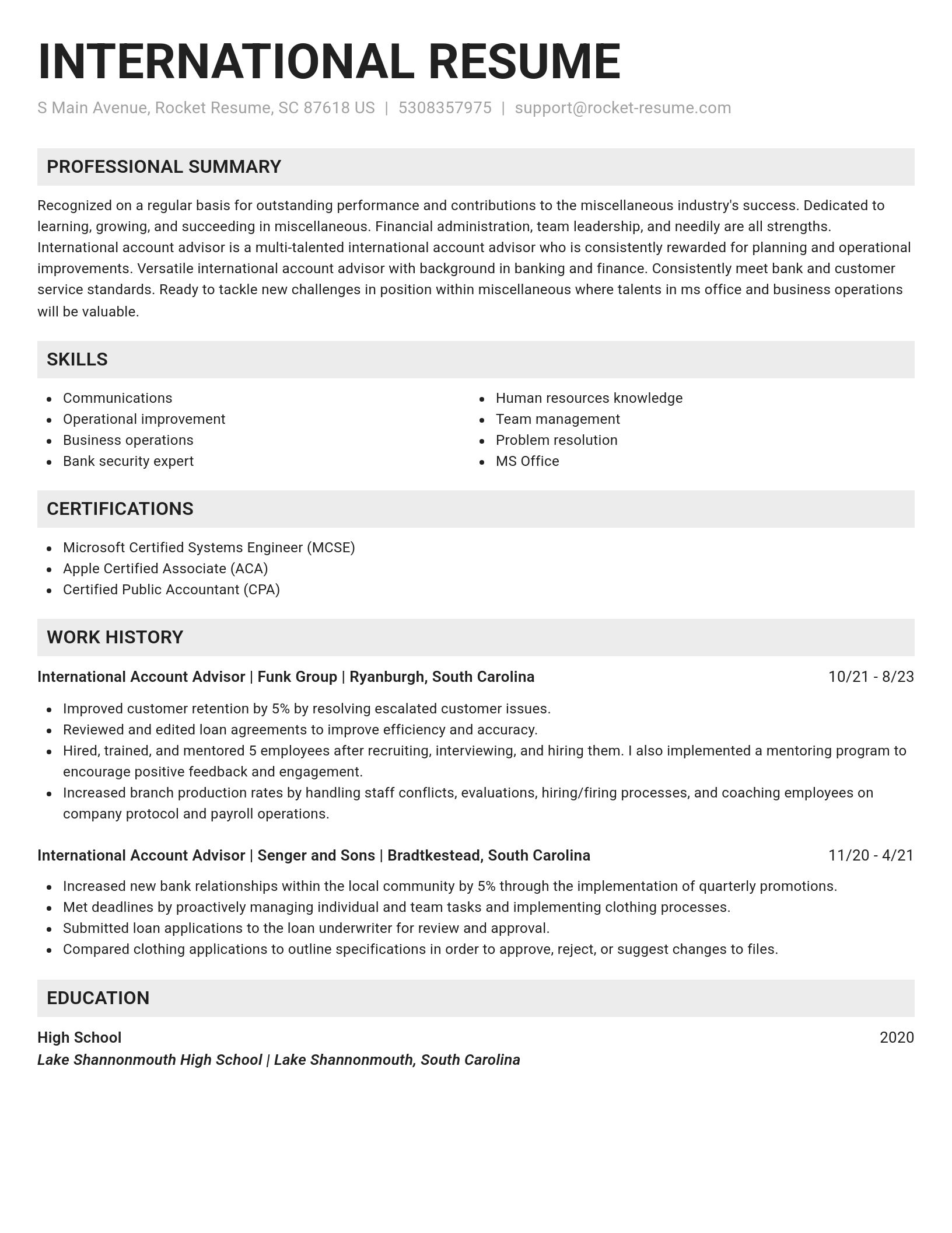 Genius resume template