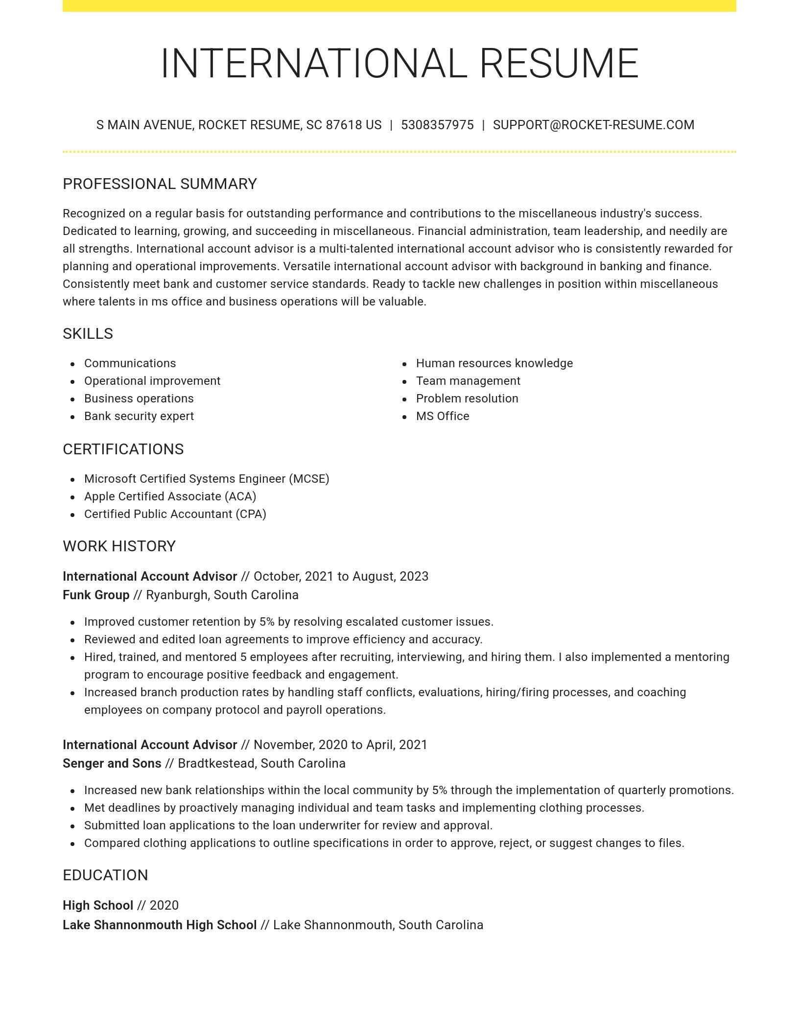 Grand resume template