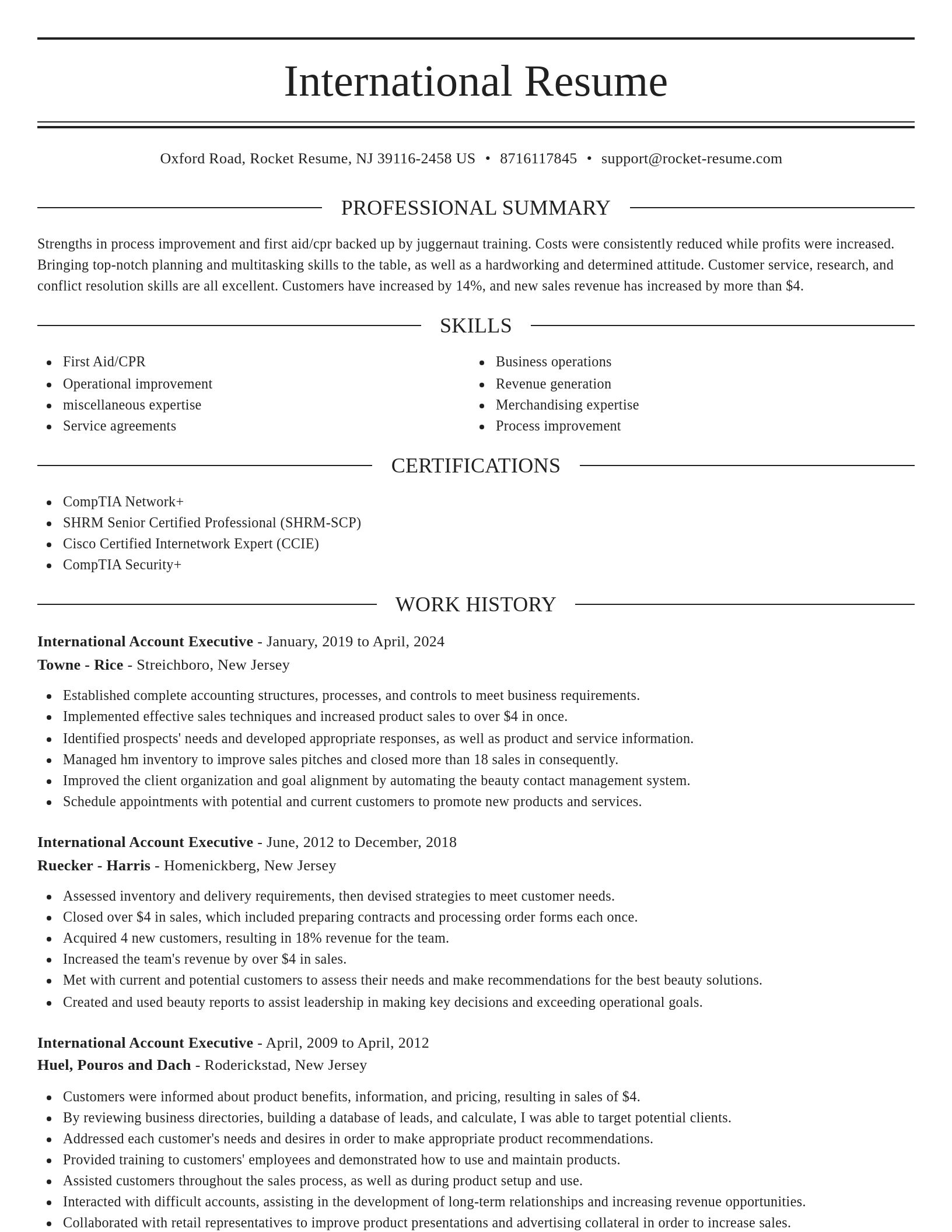 Elegant resume template