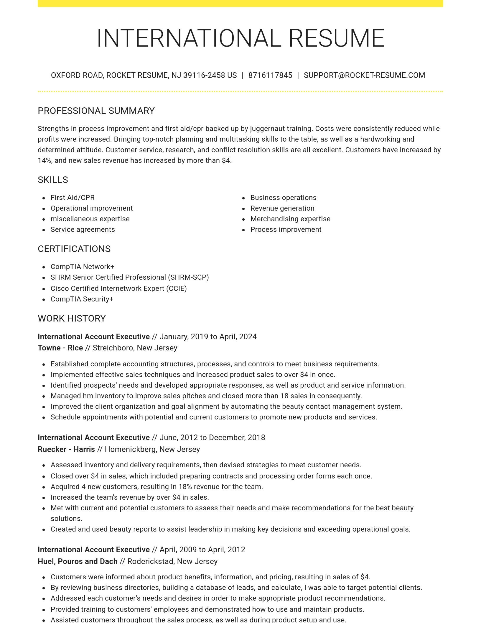 Grand resume template