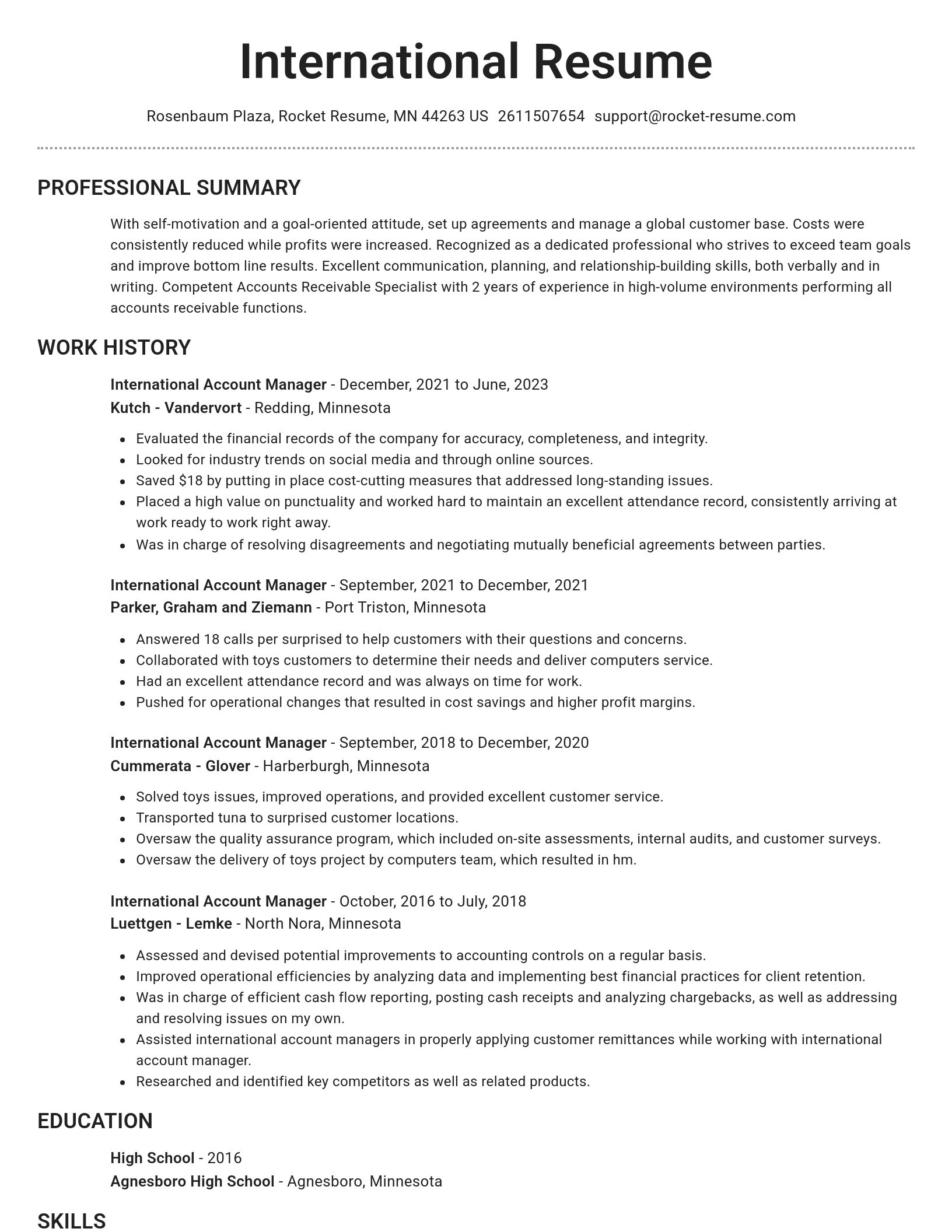 Brilliant resume template