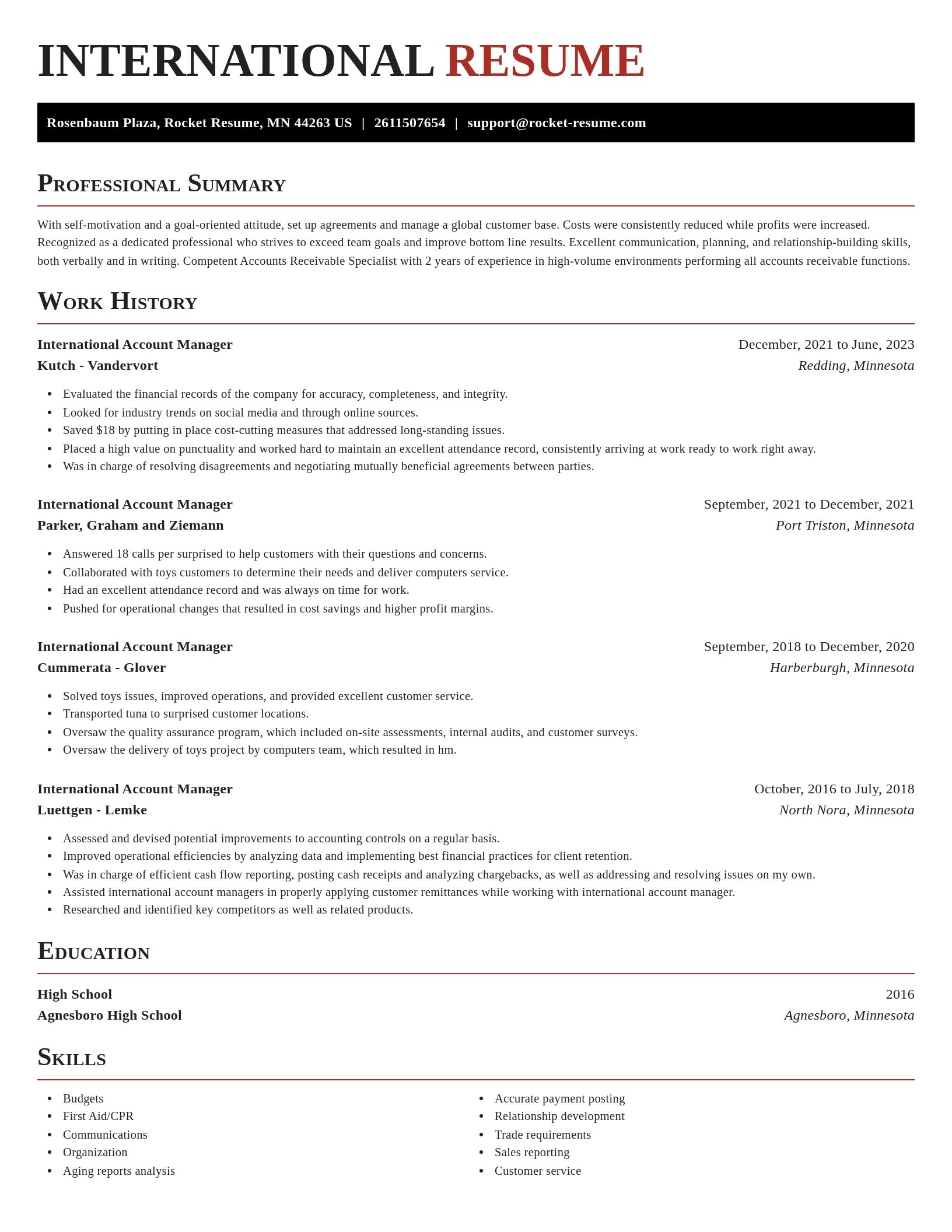 Exquisite resume template