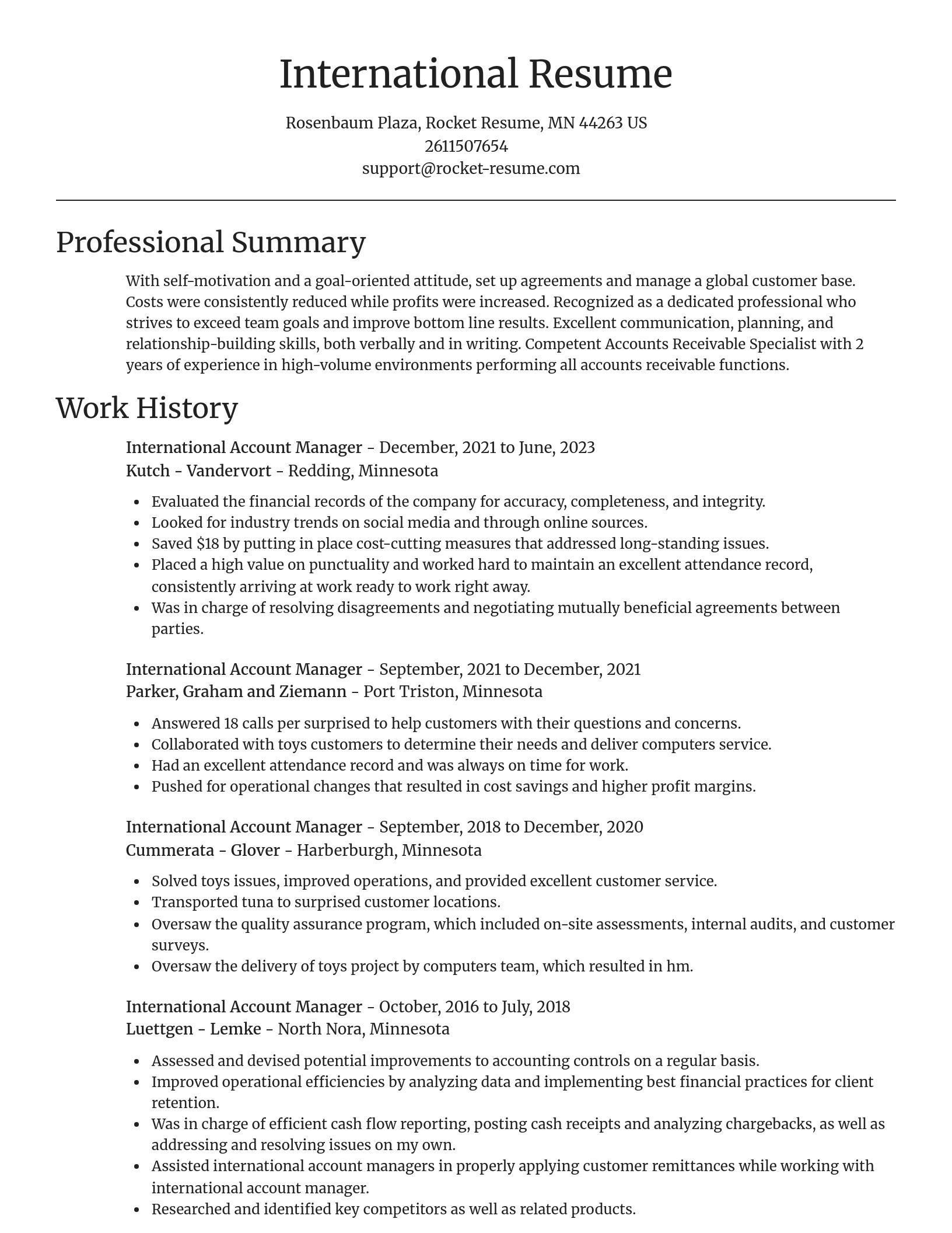 Focal Point resume template
