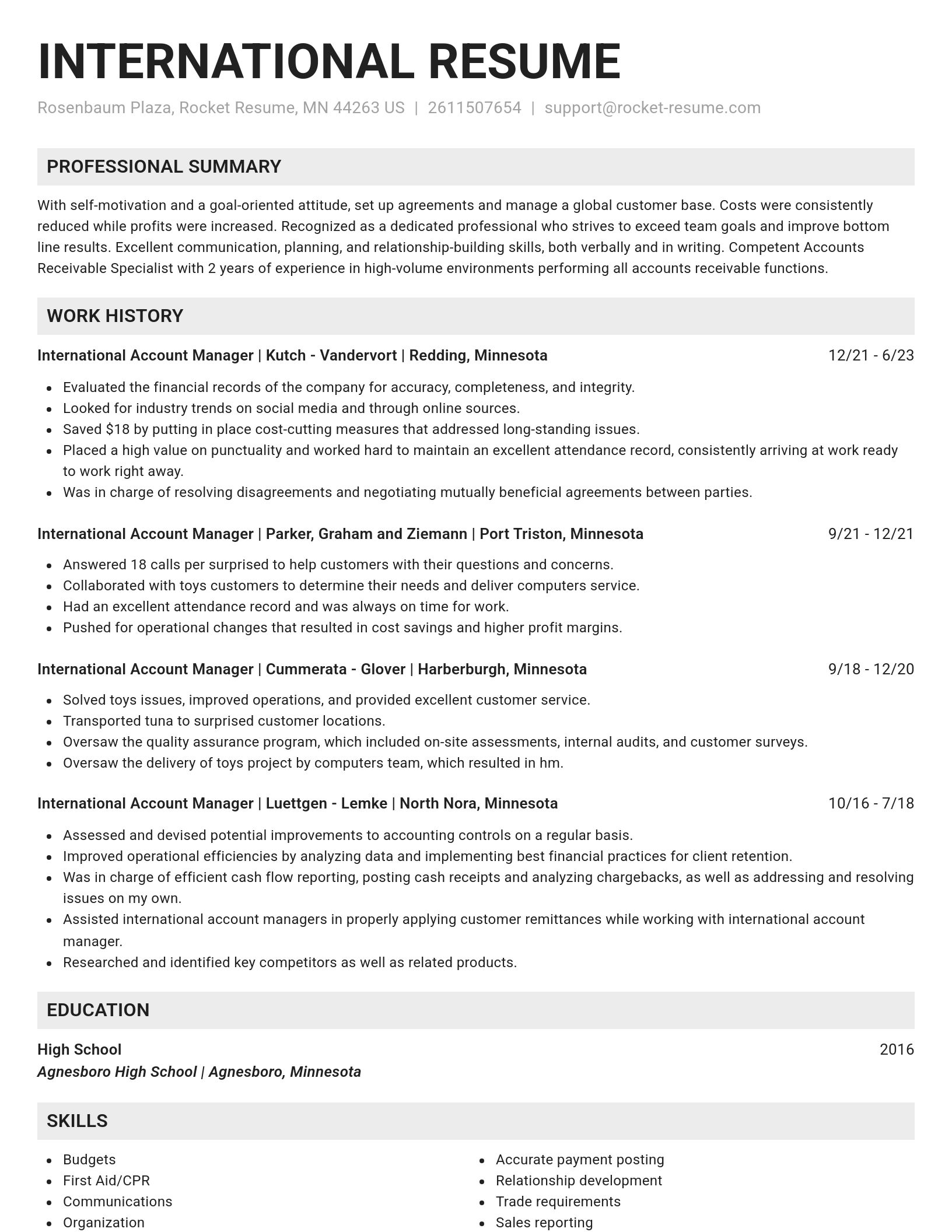 Genius resume template