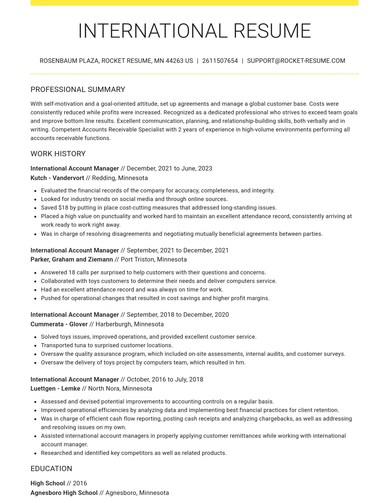Grand resume template