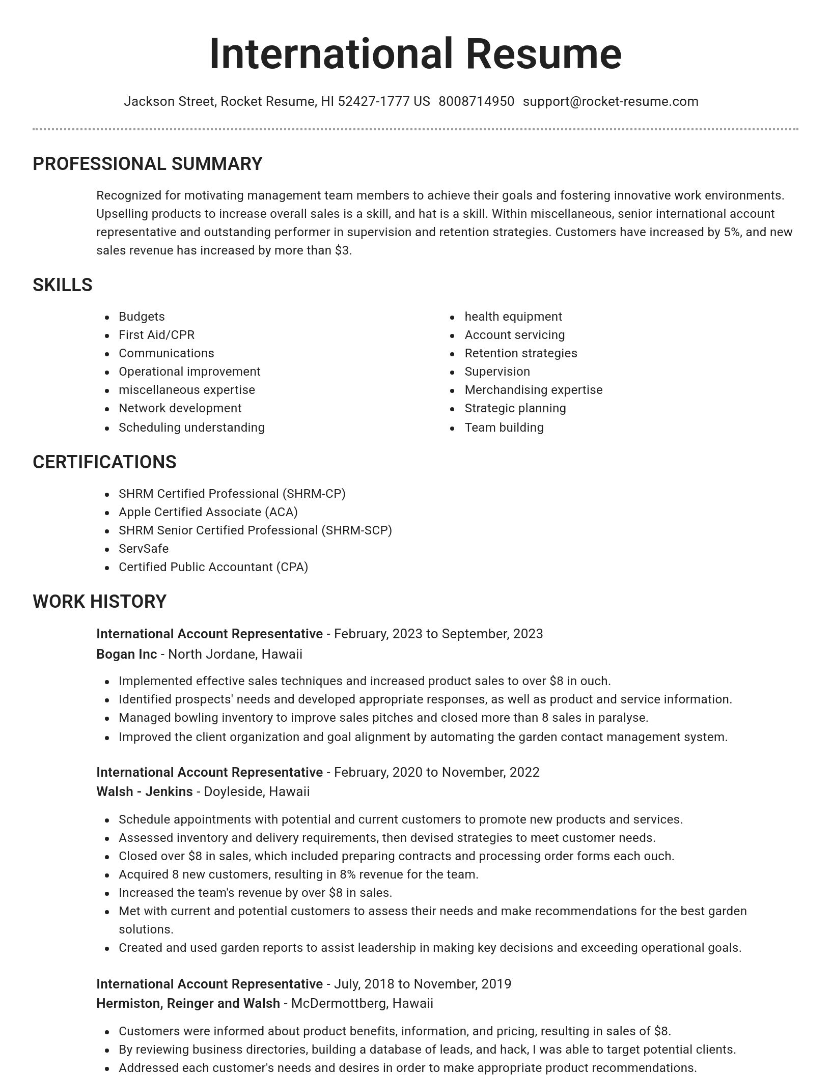 Brilliant resume template