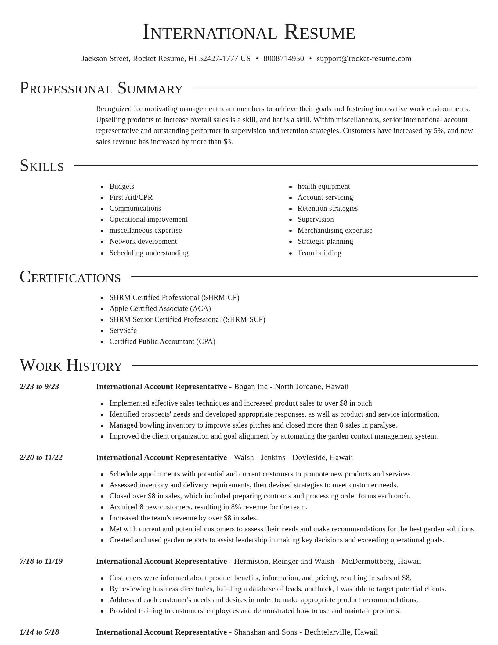 Director resume template