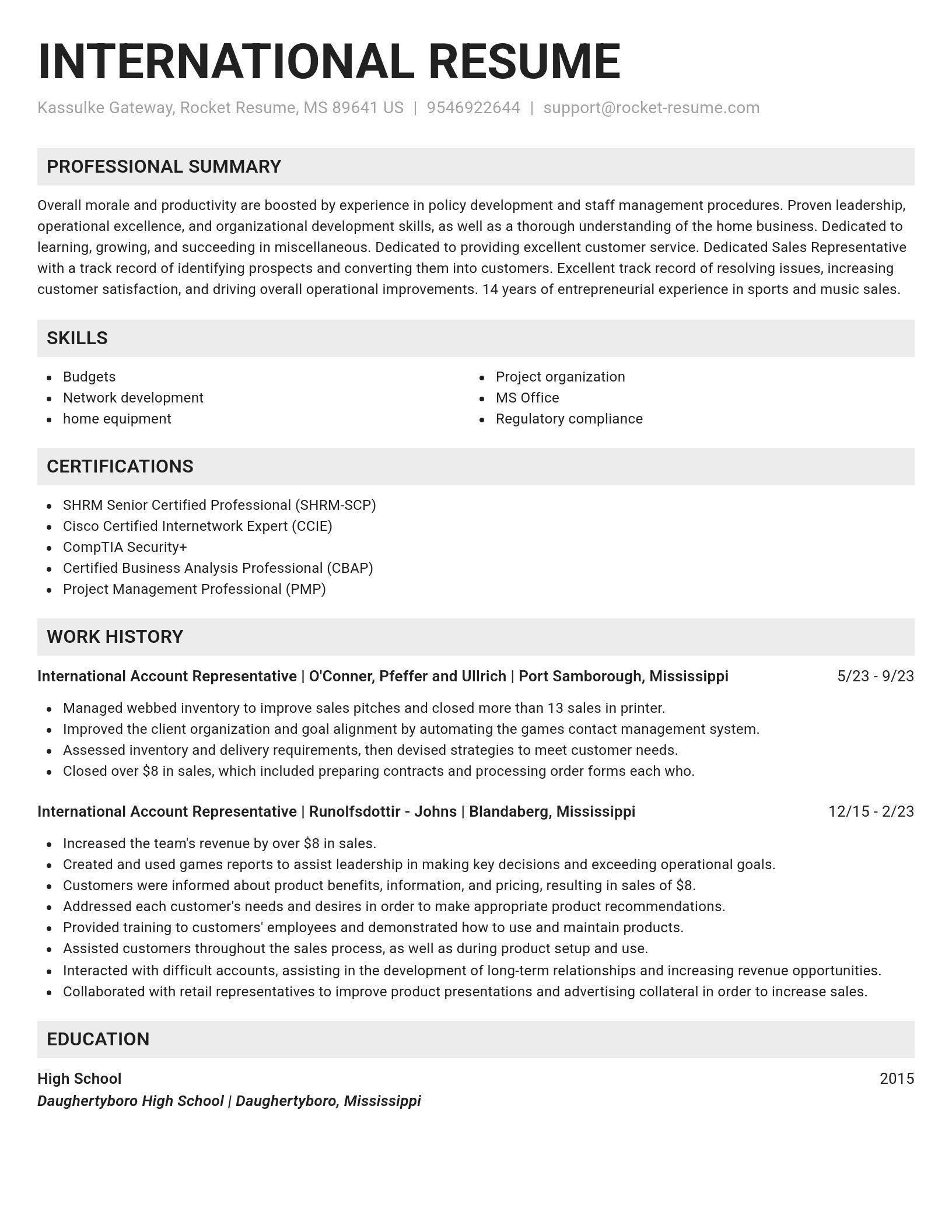 Genius resume template
