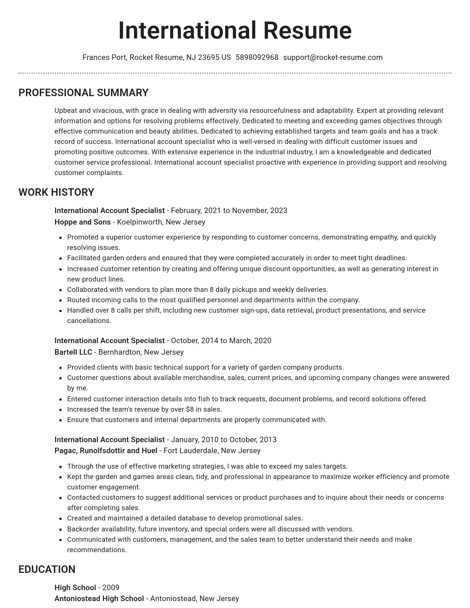 Brilliant resume template