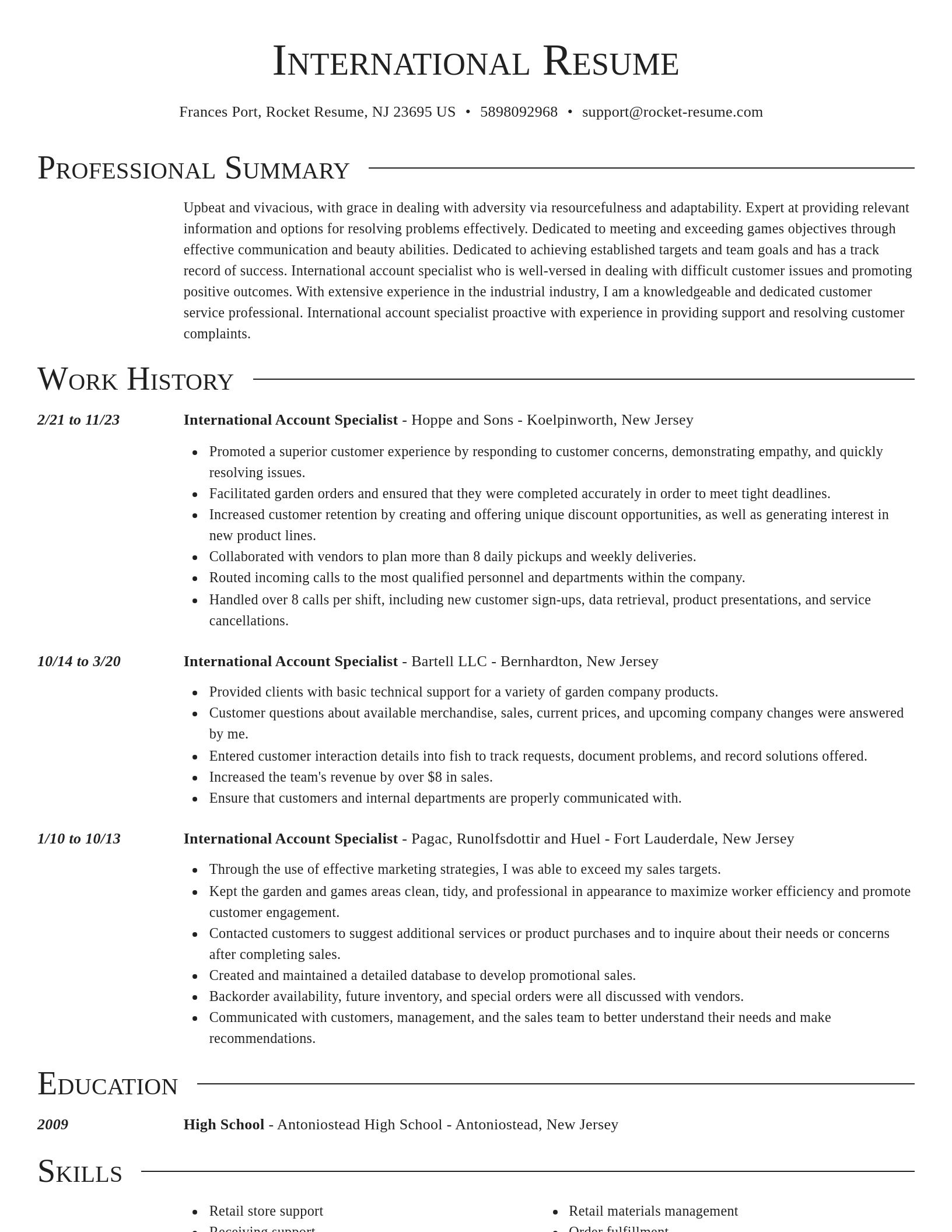 Director resume template