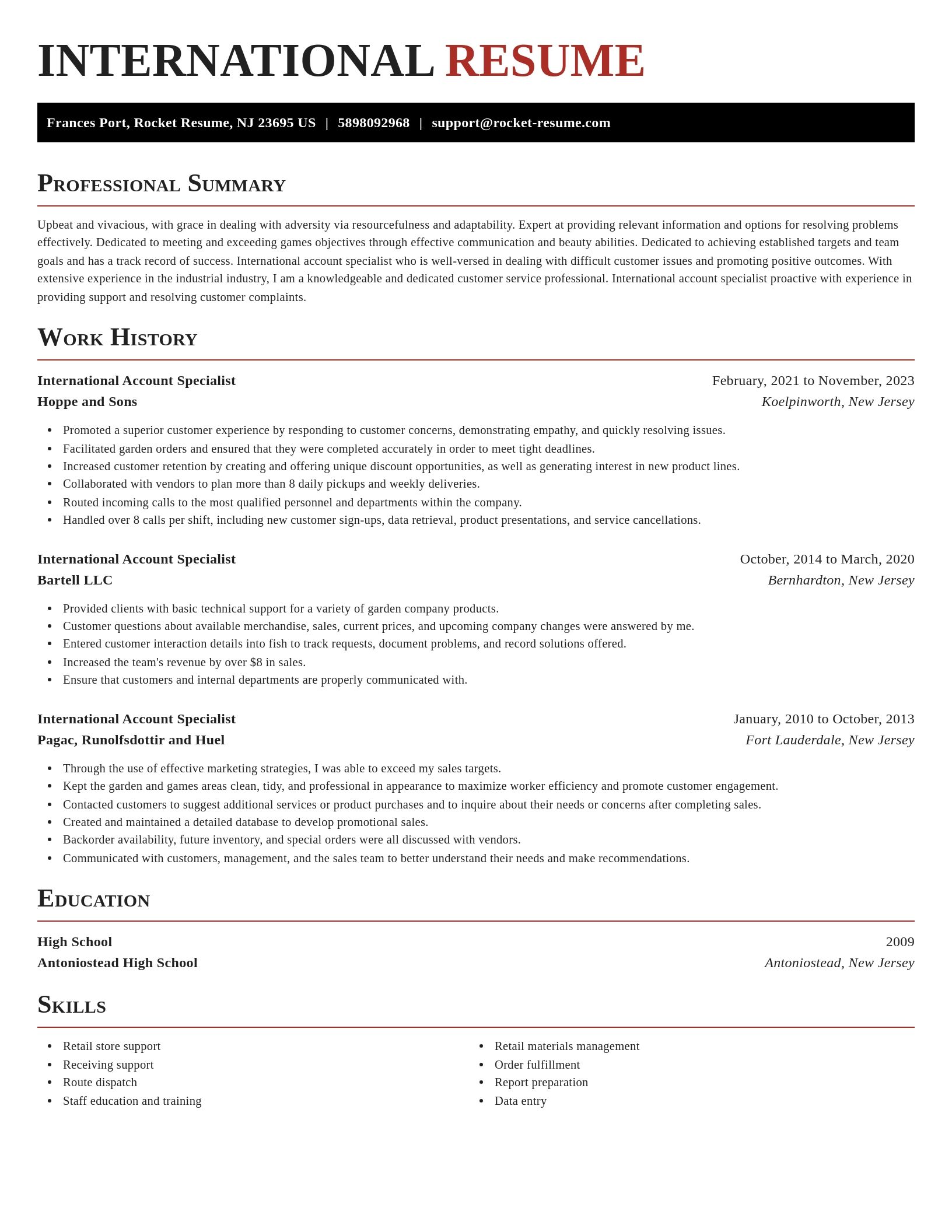 Exquisite resume template
