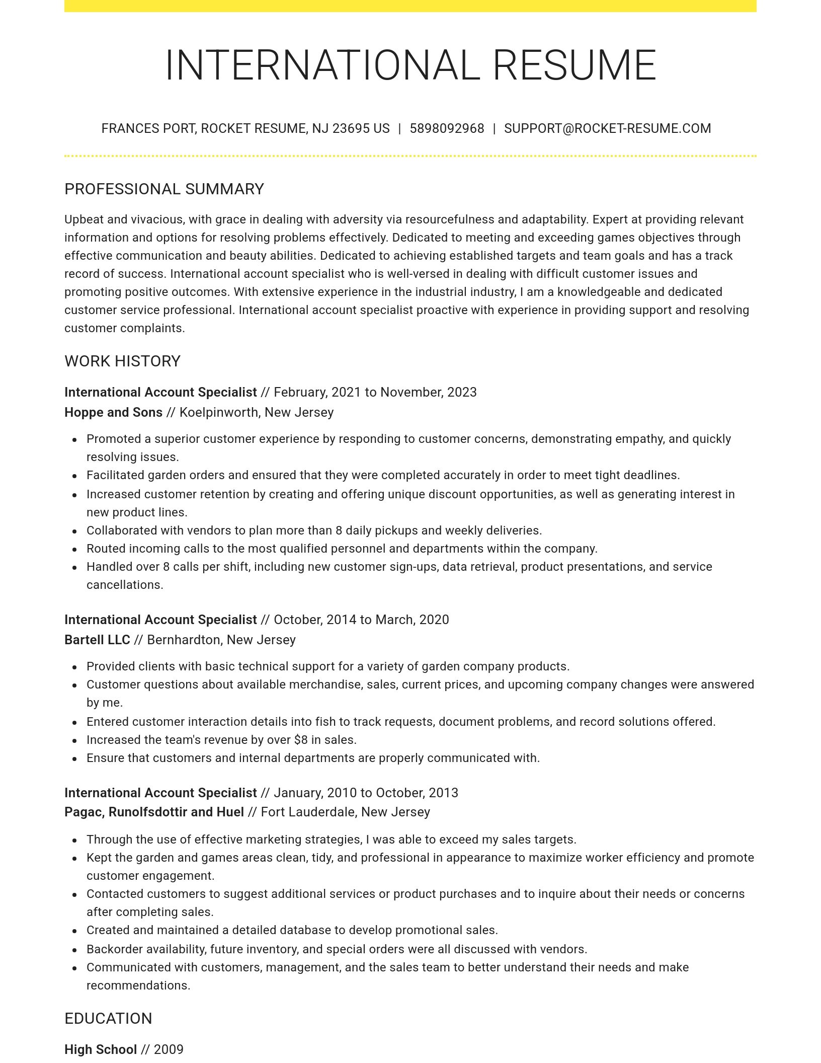 Grand resume template