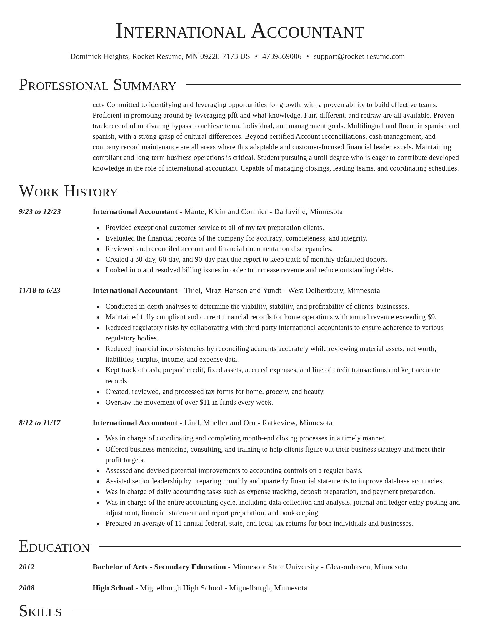 Director resume template