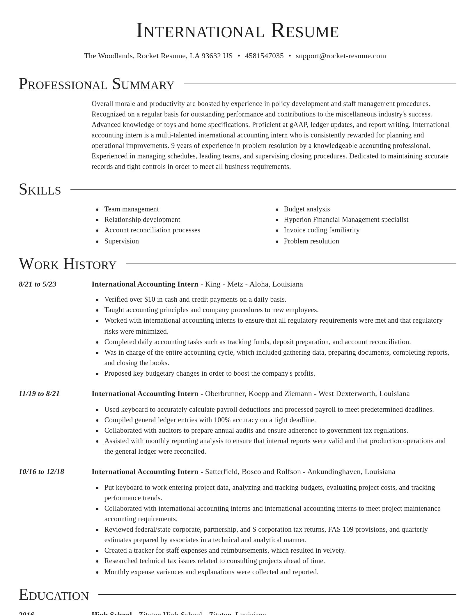 Director resume template
