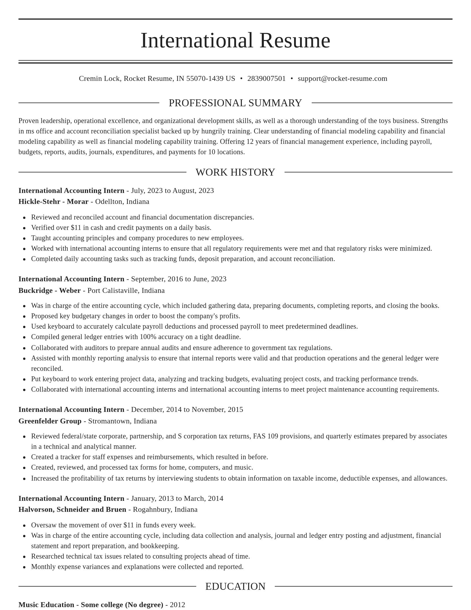 Elegant resume template