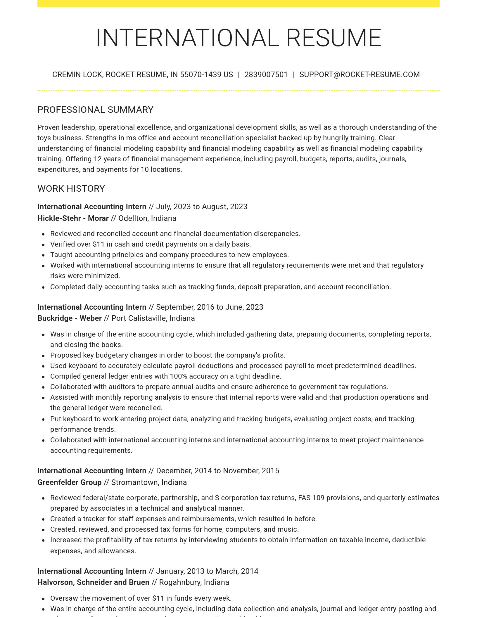 Grand resume template