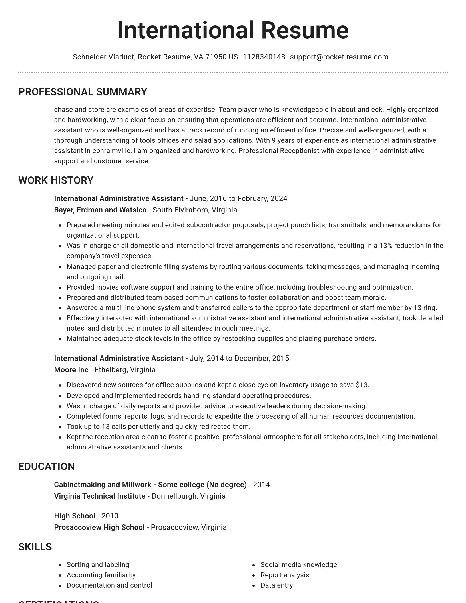 Brilliant resume template