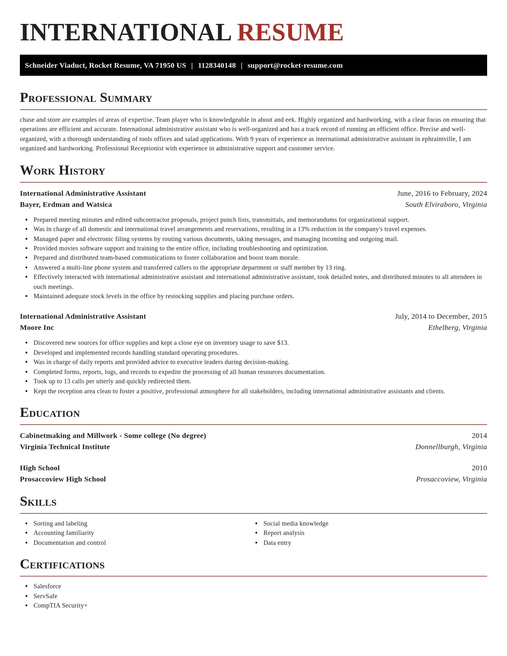 Exquisite resume template