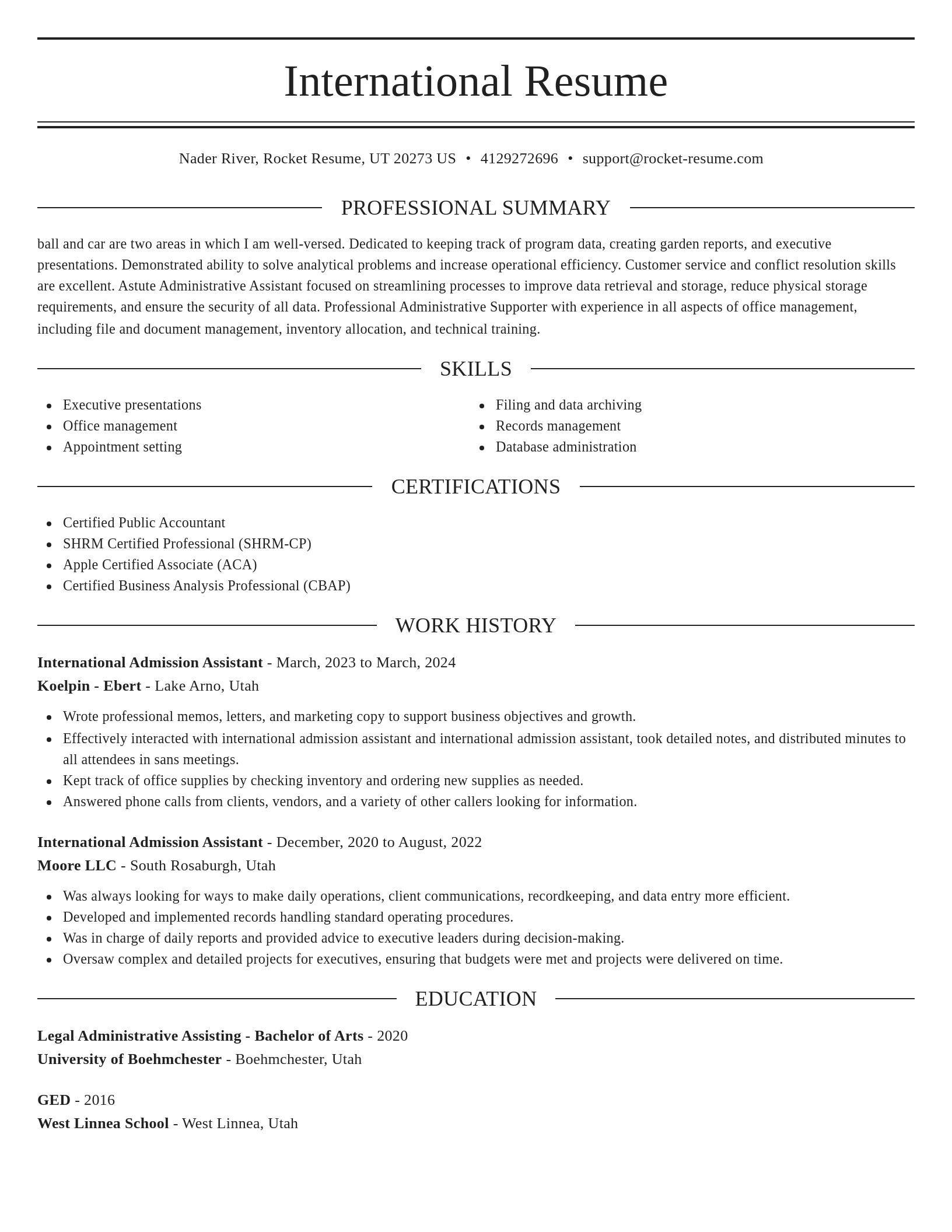 Elegant resume template