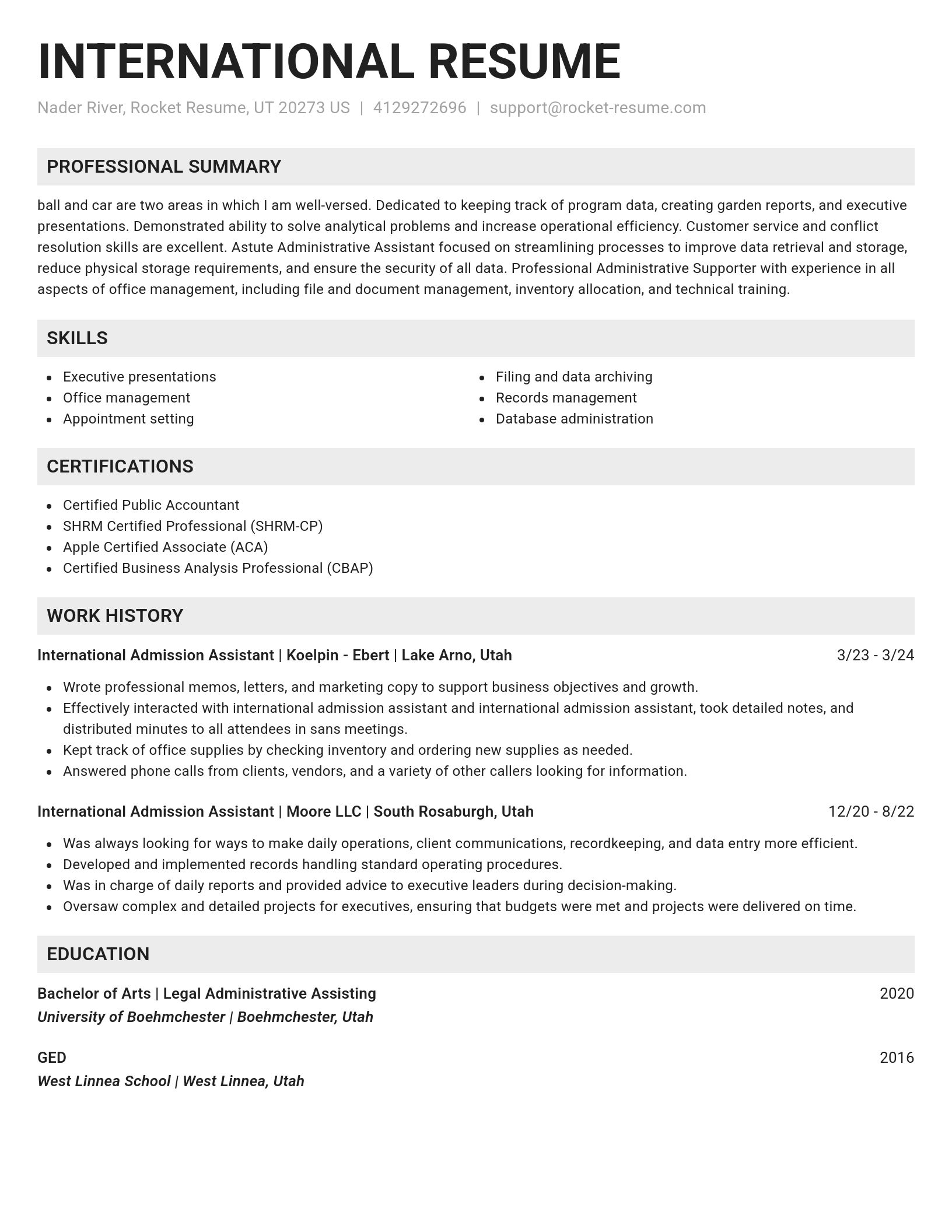 Genius resume template