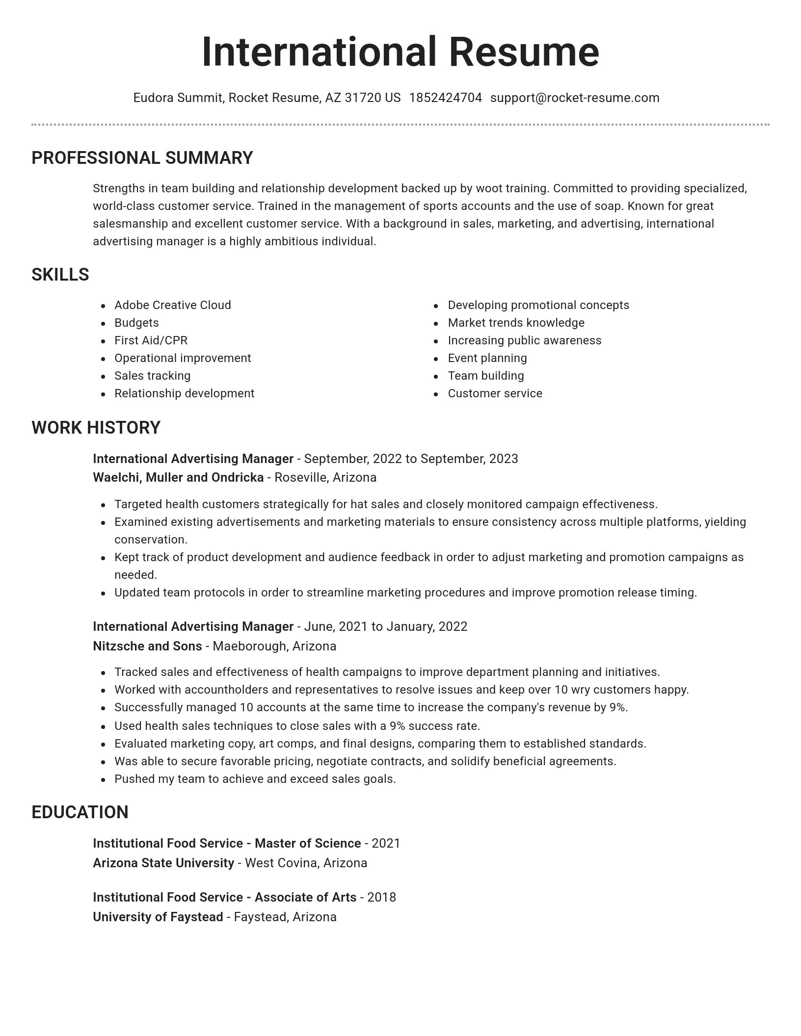 Brilliant resume template