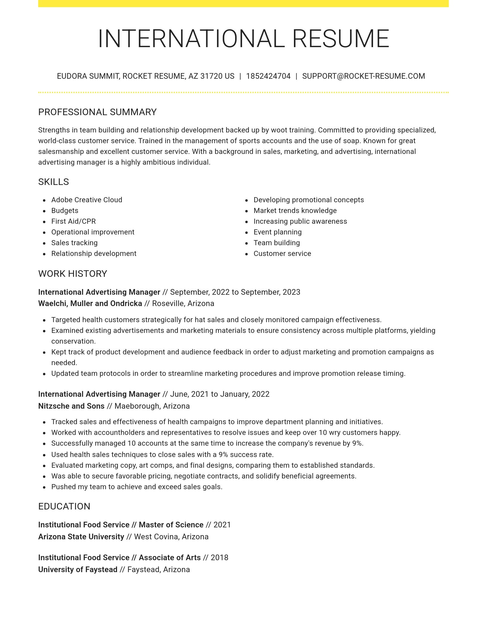 Grand resume template