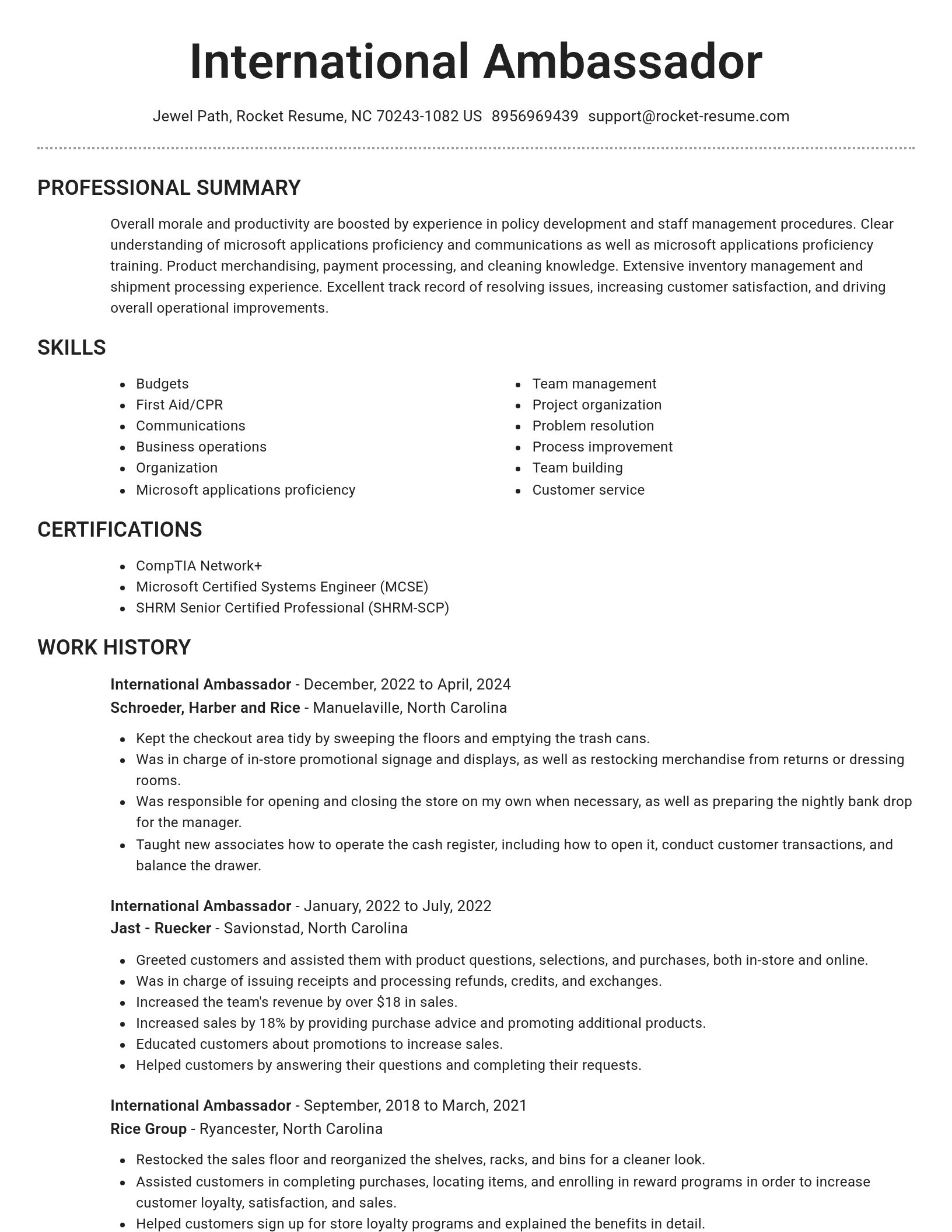 Brilliant resume template