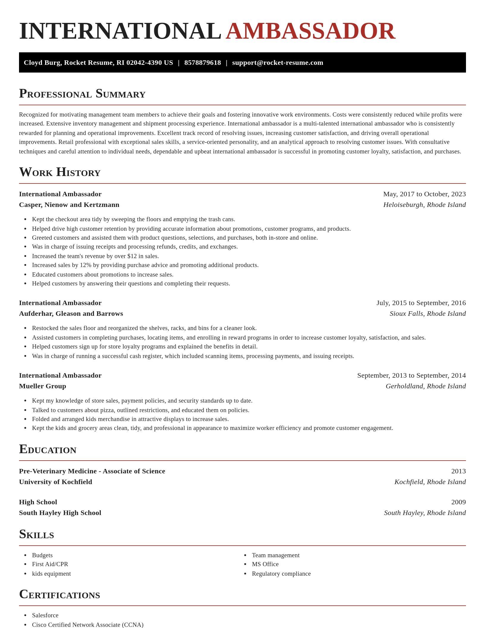 Exquisite resume template