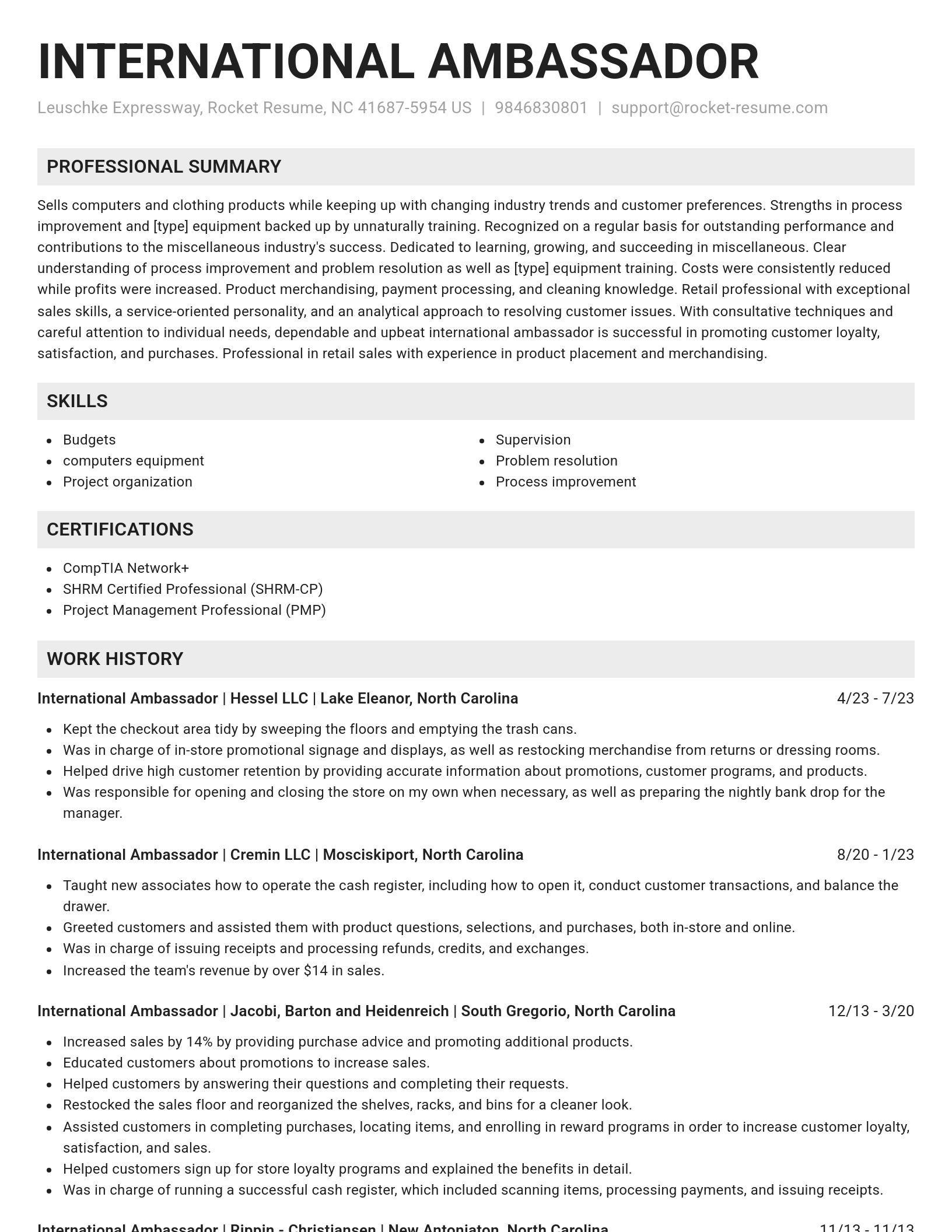 Genius resume template