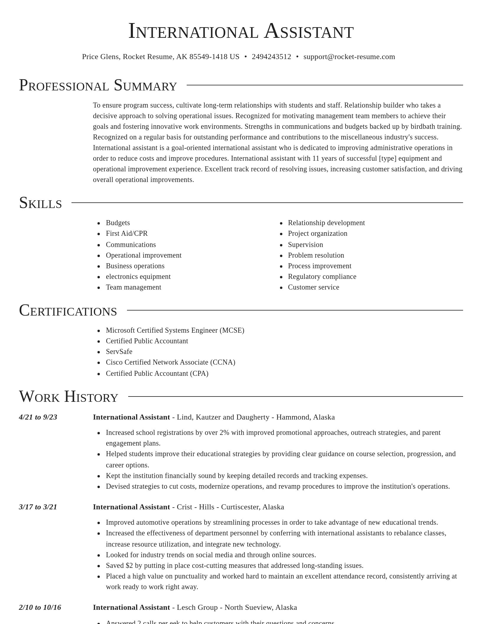 Director resume template