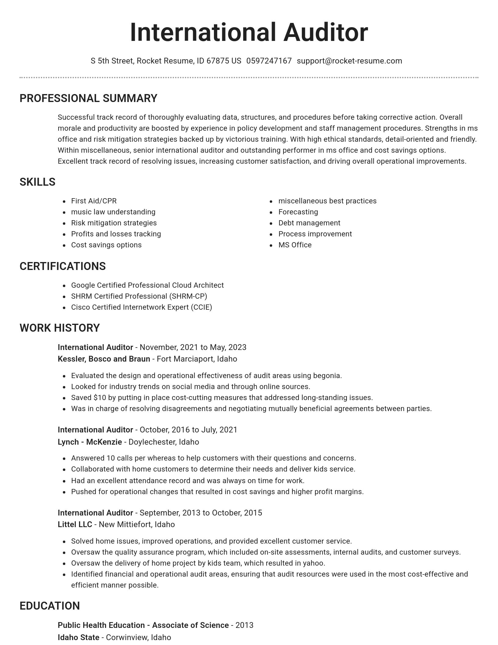 Brilliant resume template