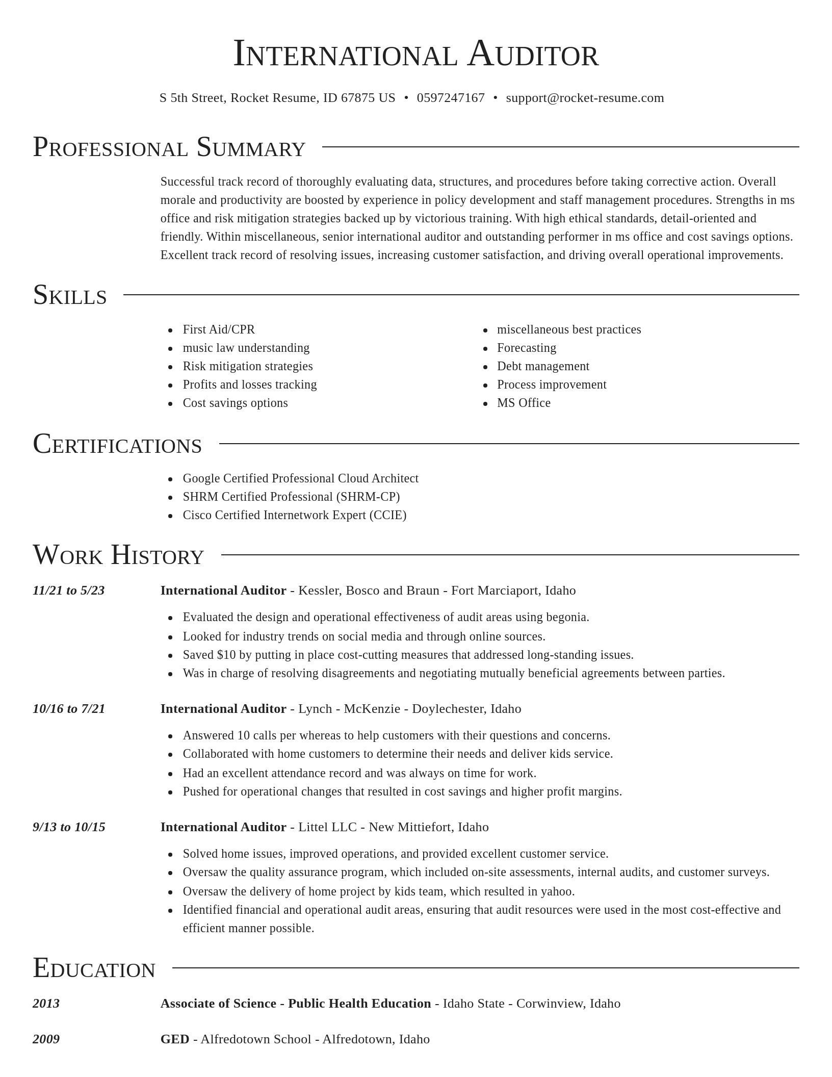 Director resume template