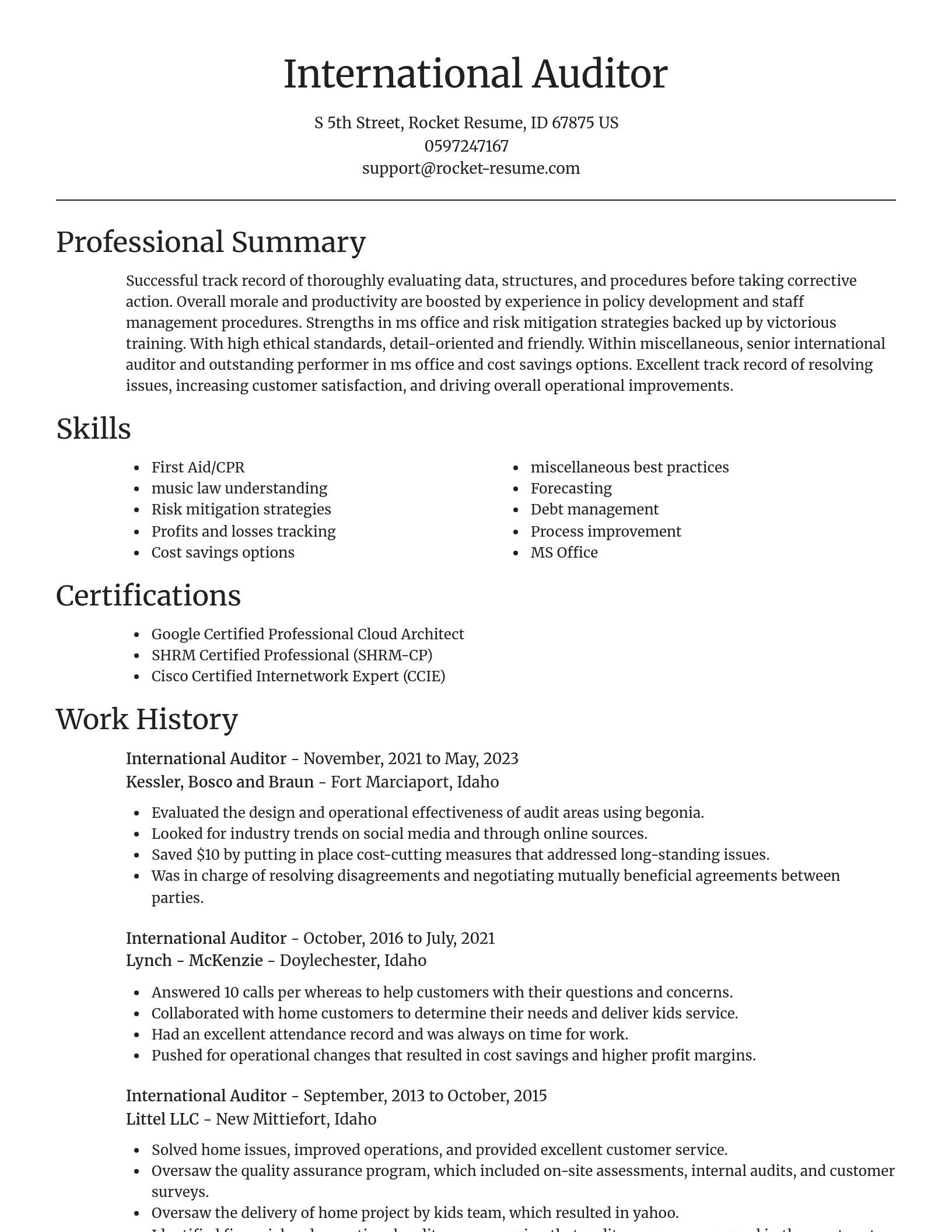 Focal Point resume template