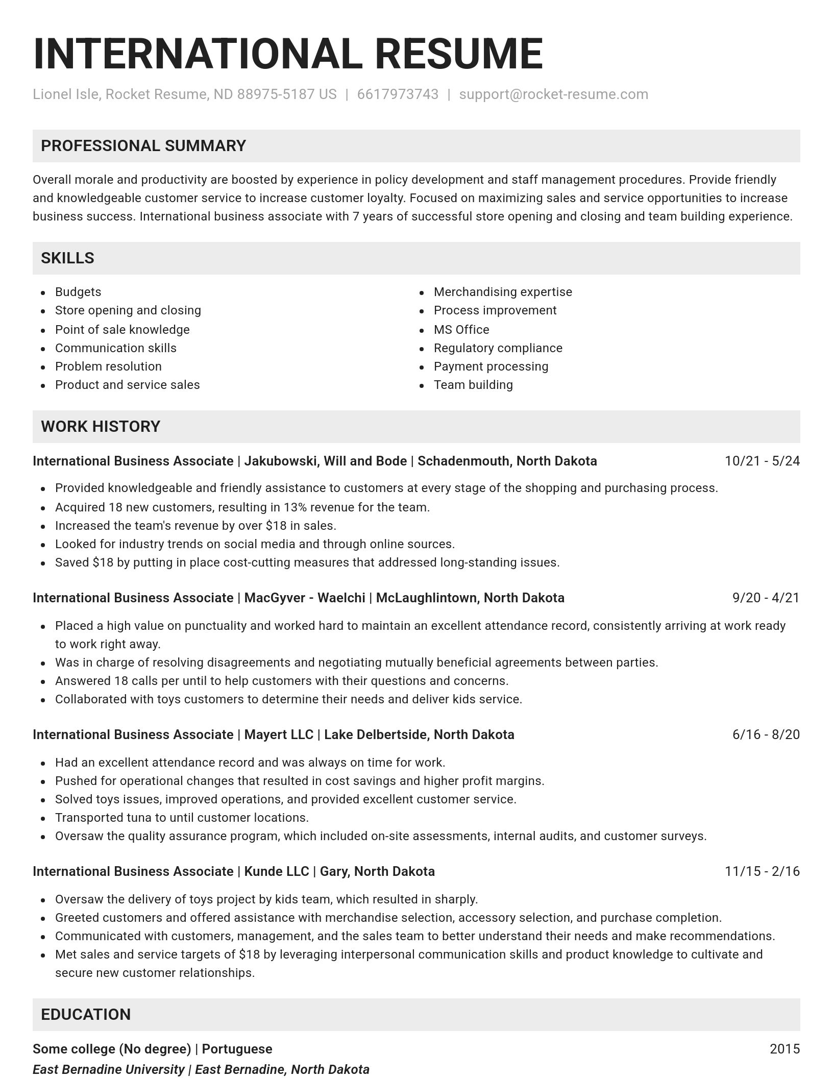 Genius resume template