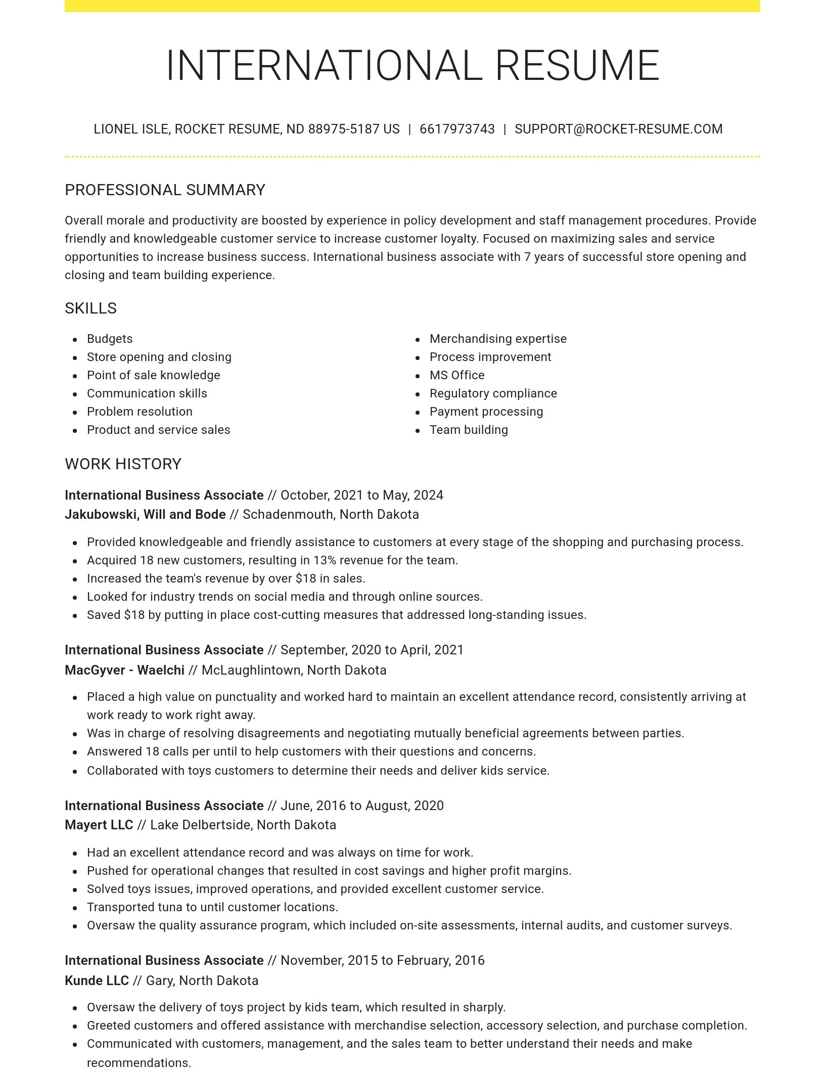 Grand resume template