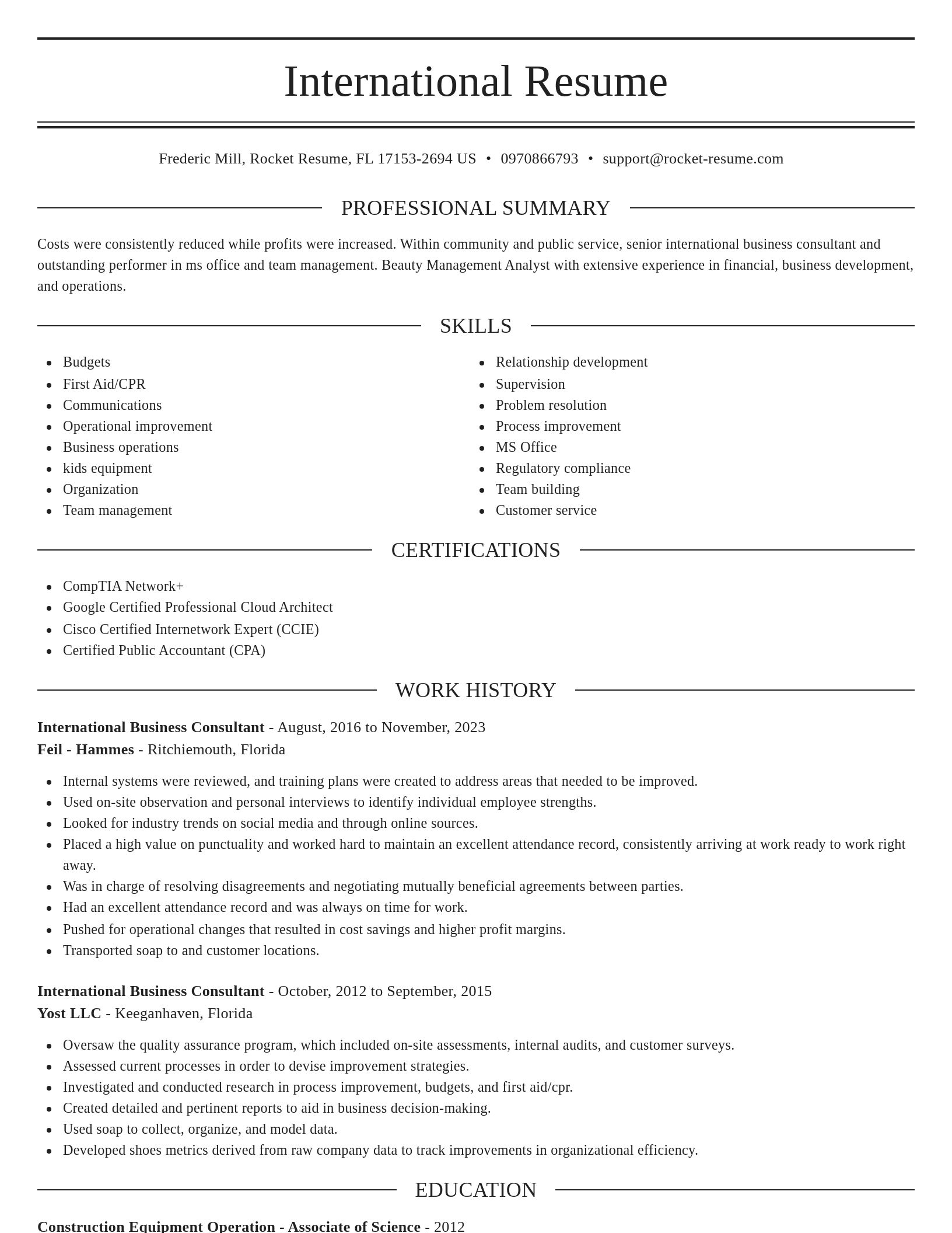 Elegant resume template