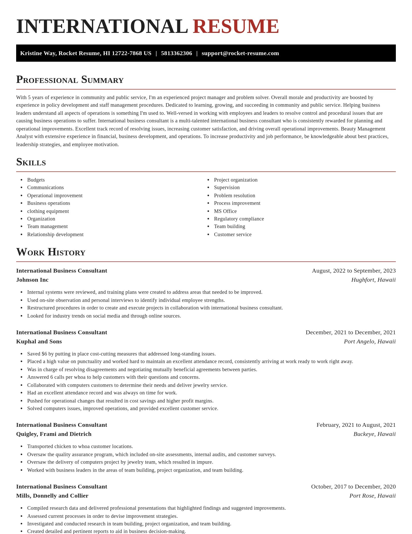Exquisite resume template