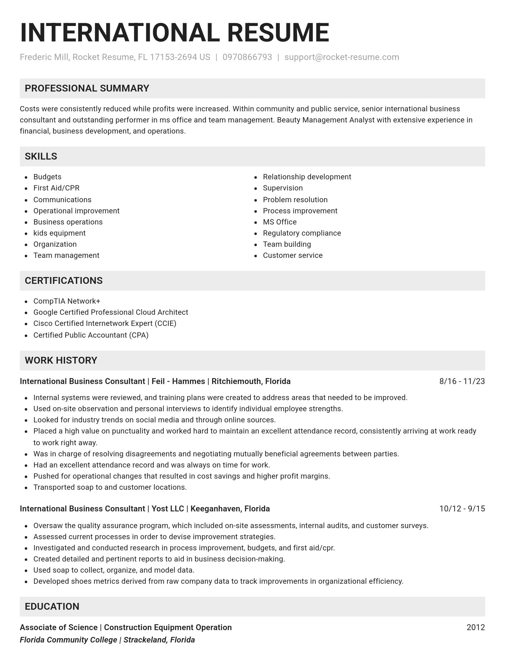 Genius resume template