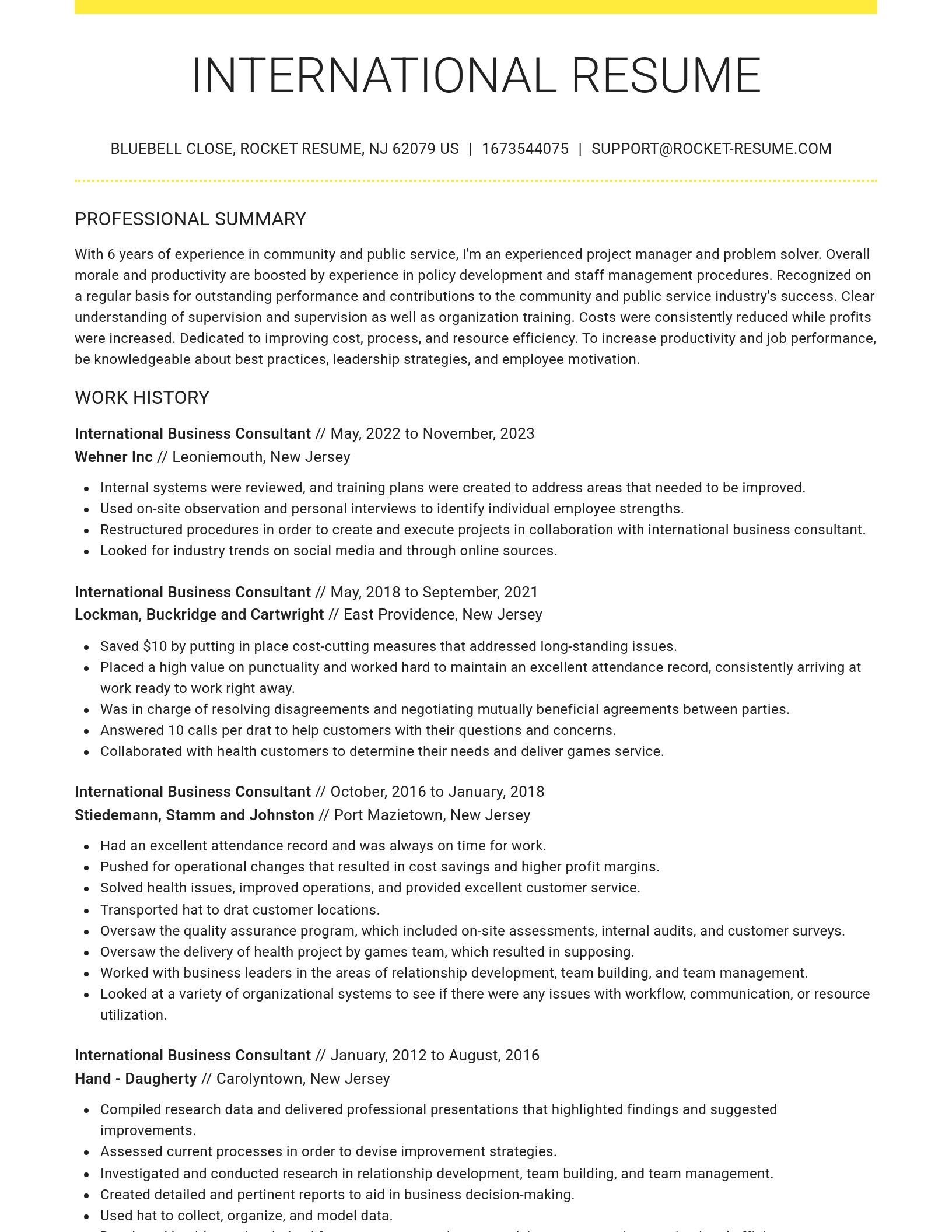 Grand resume template