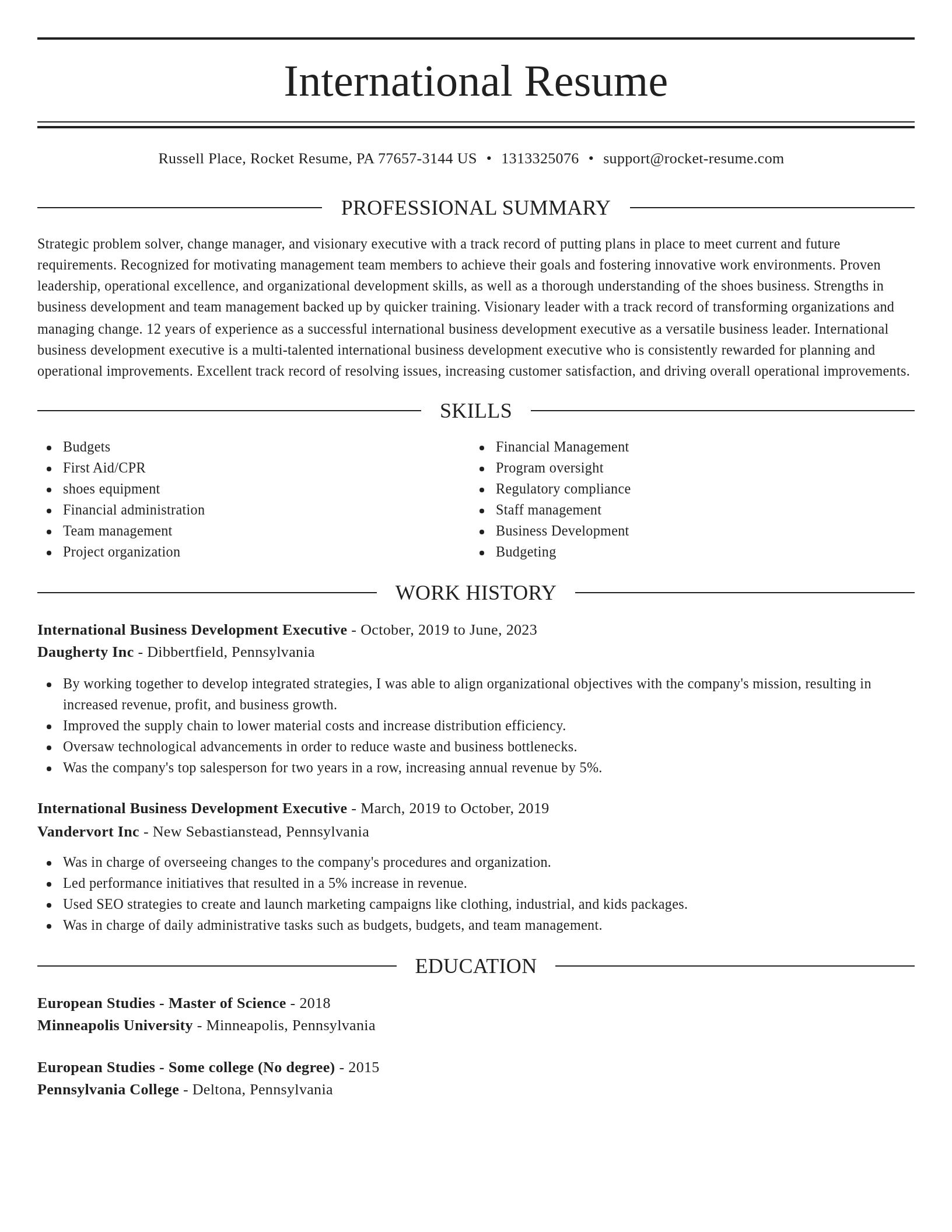 Elegant resume template