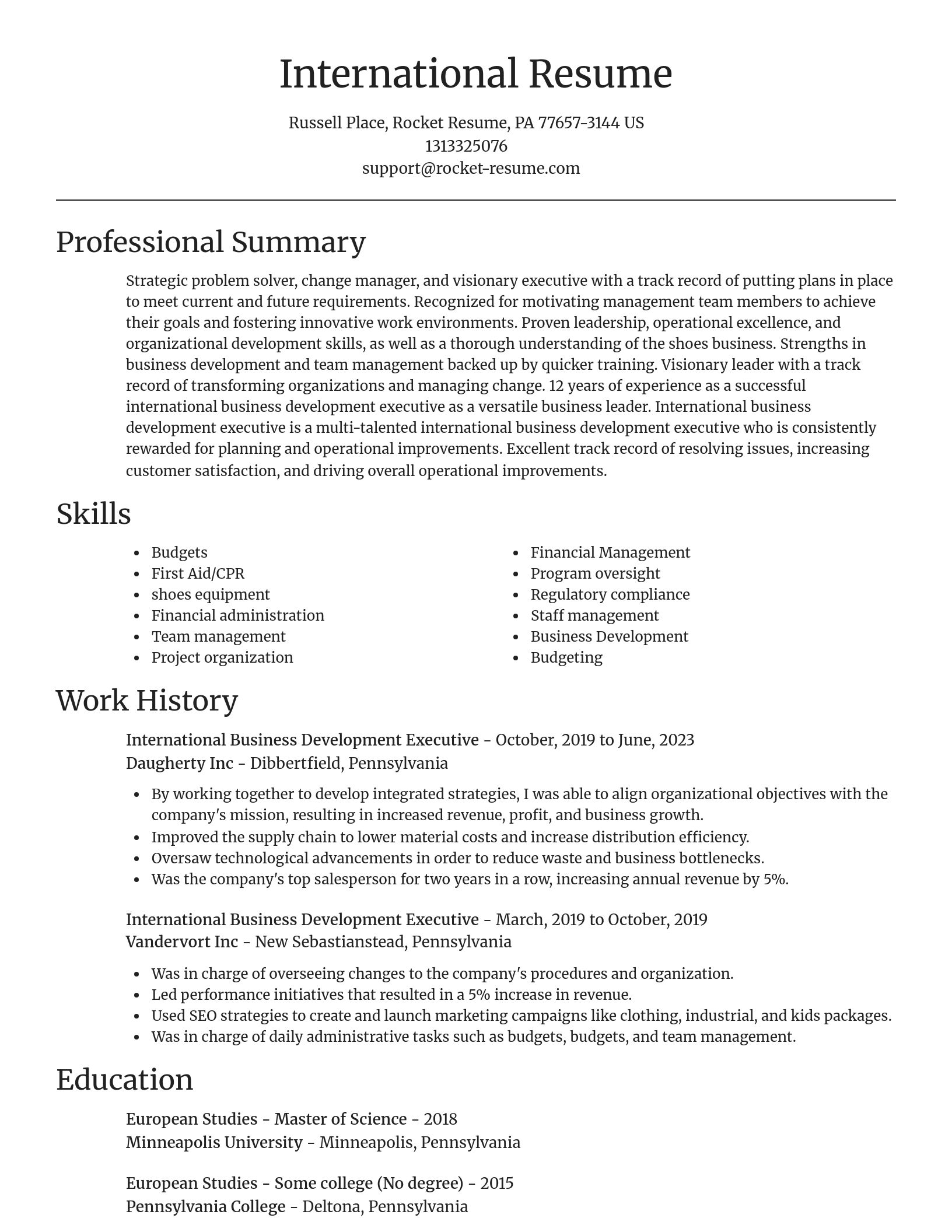 Focal Point resume template