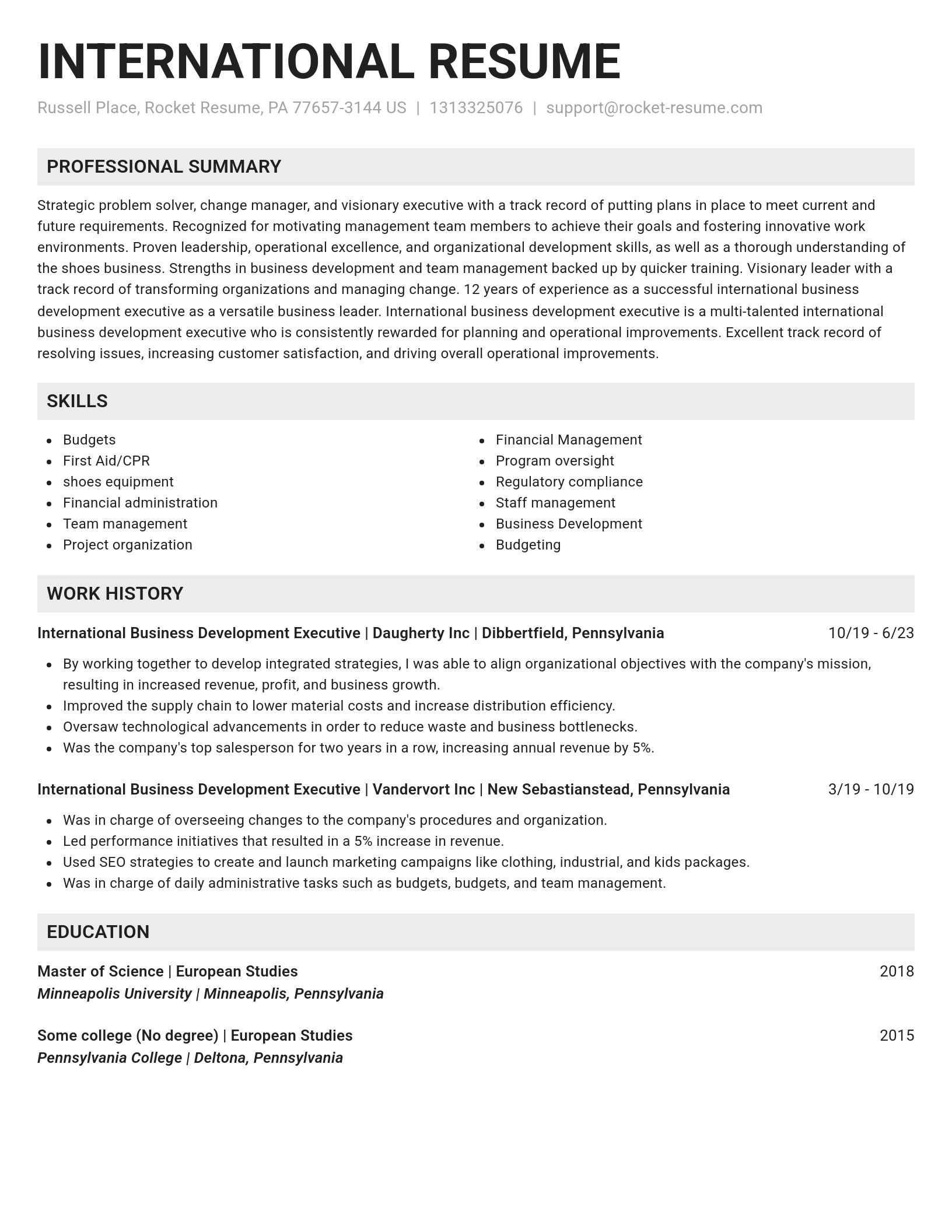 Genius resume template