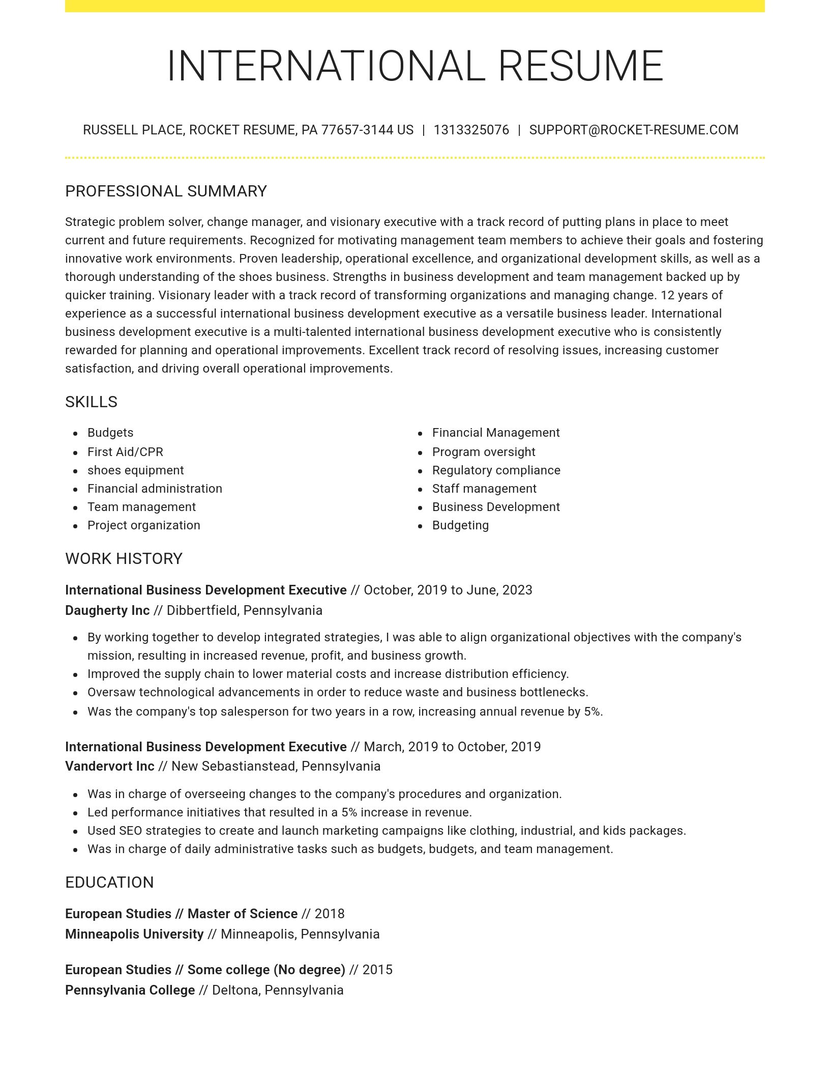 Grand resume template
