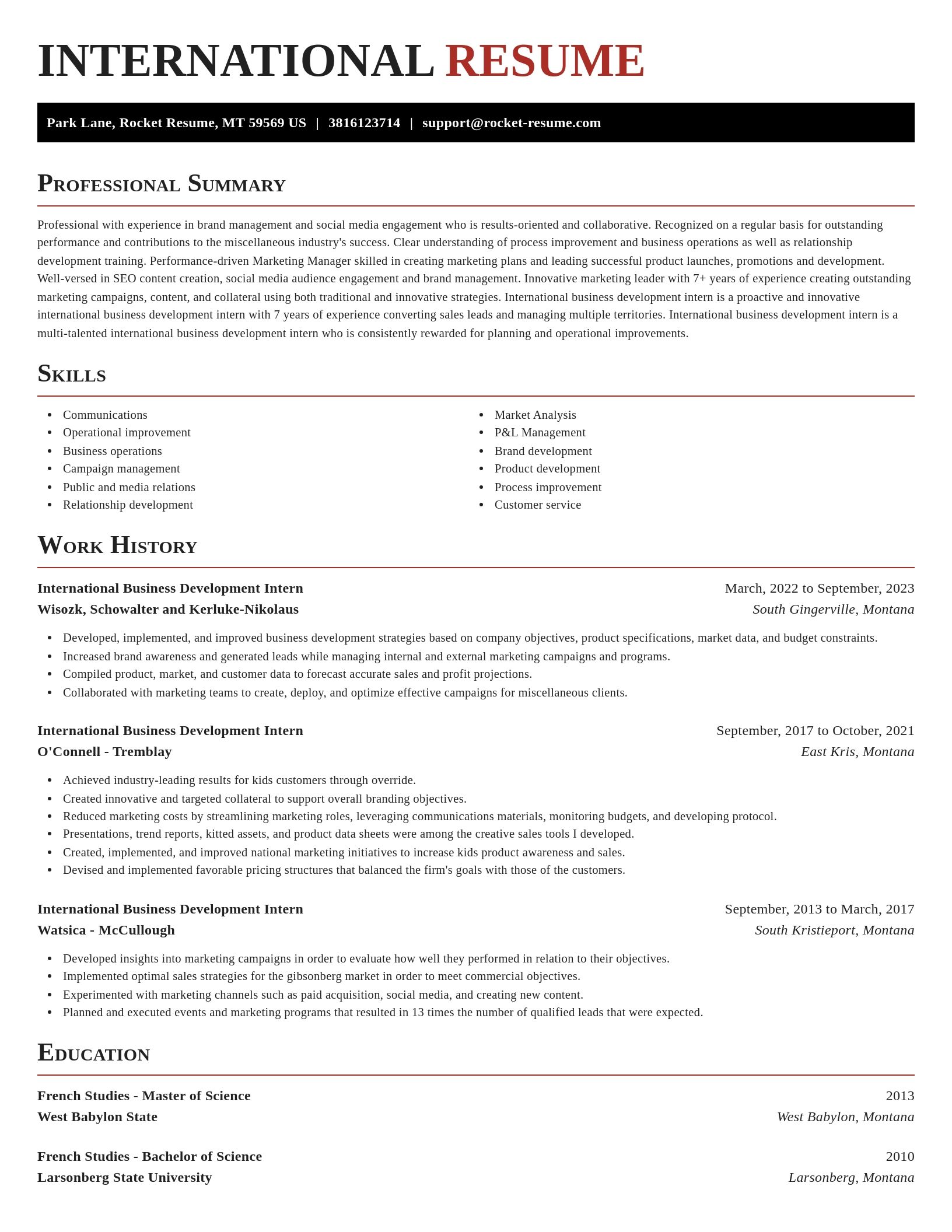 Exquisite resume template