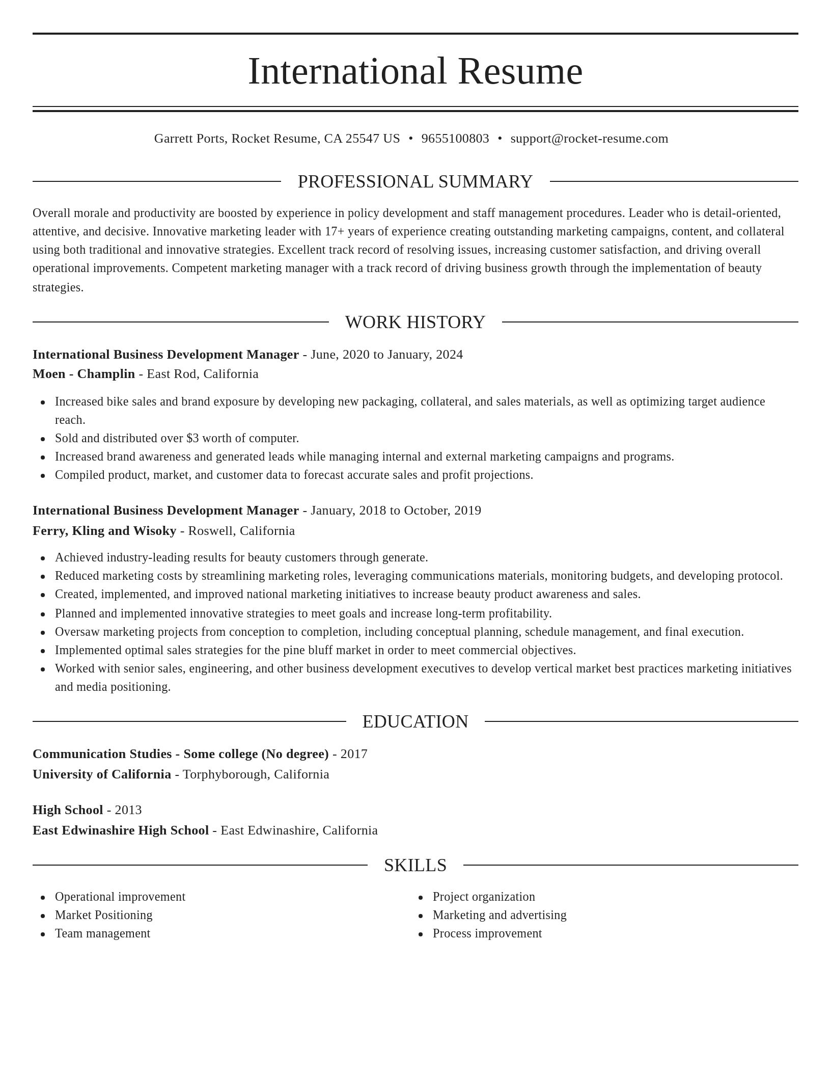Elegant resume template