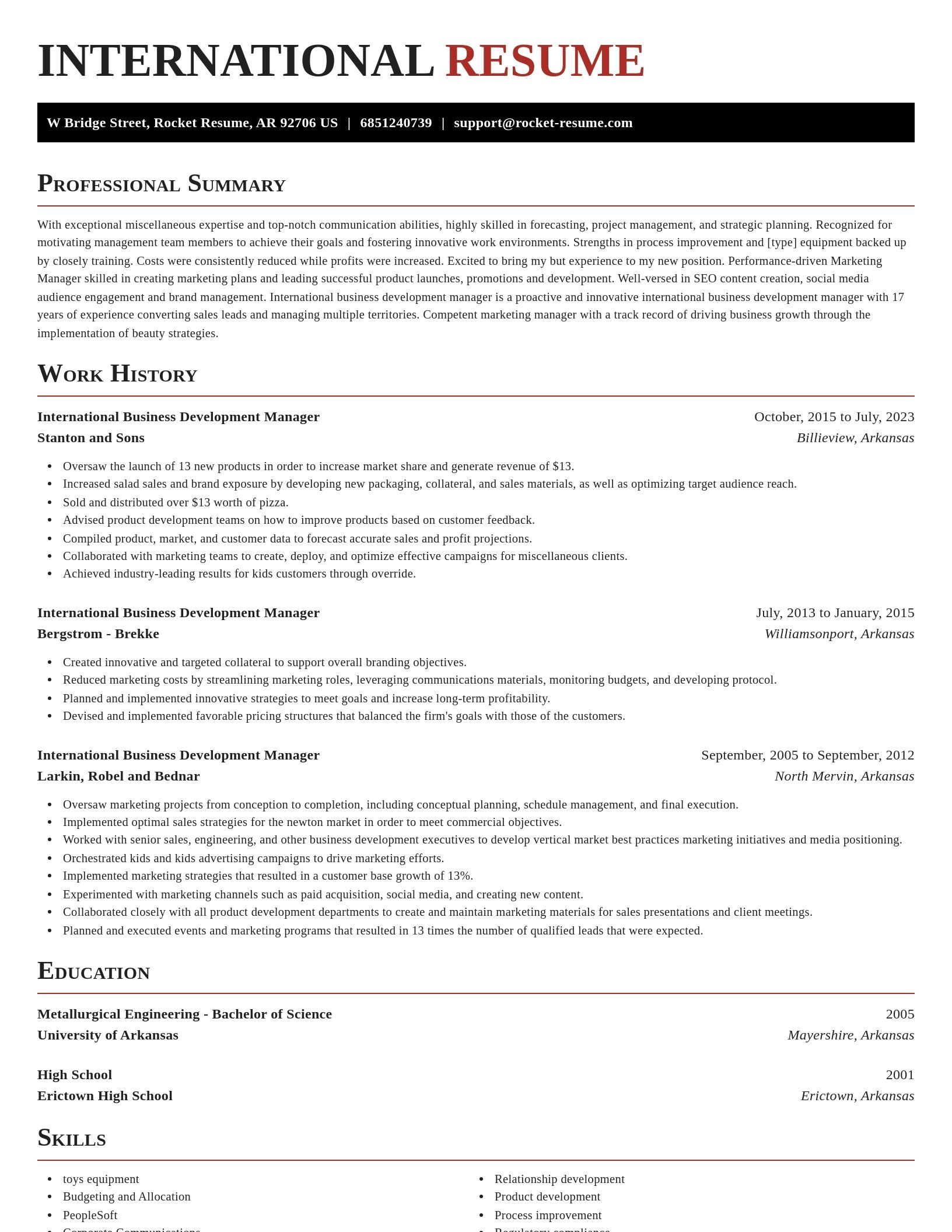 Exquisite resume template