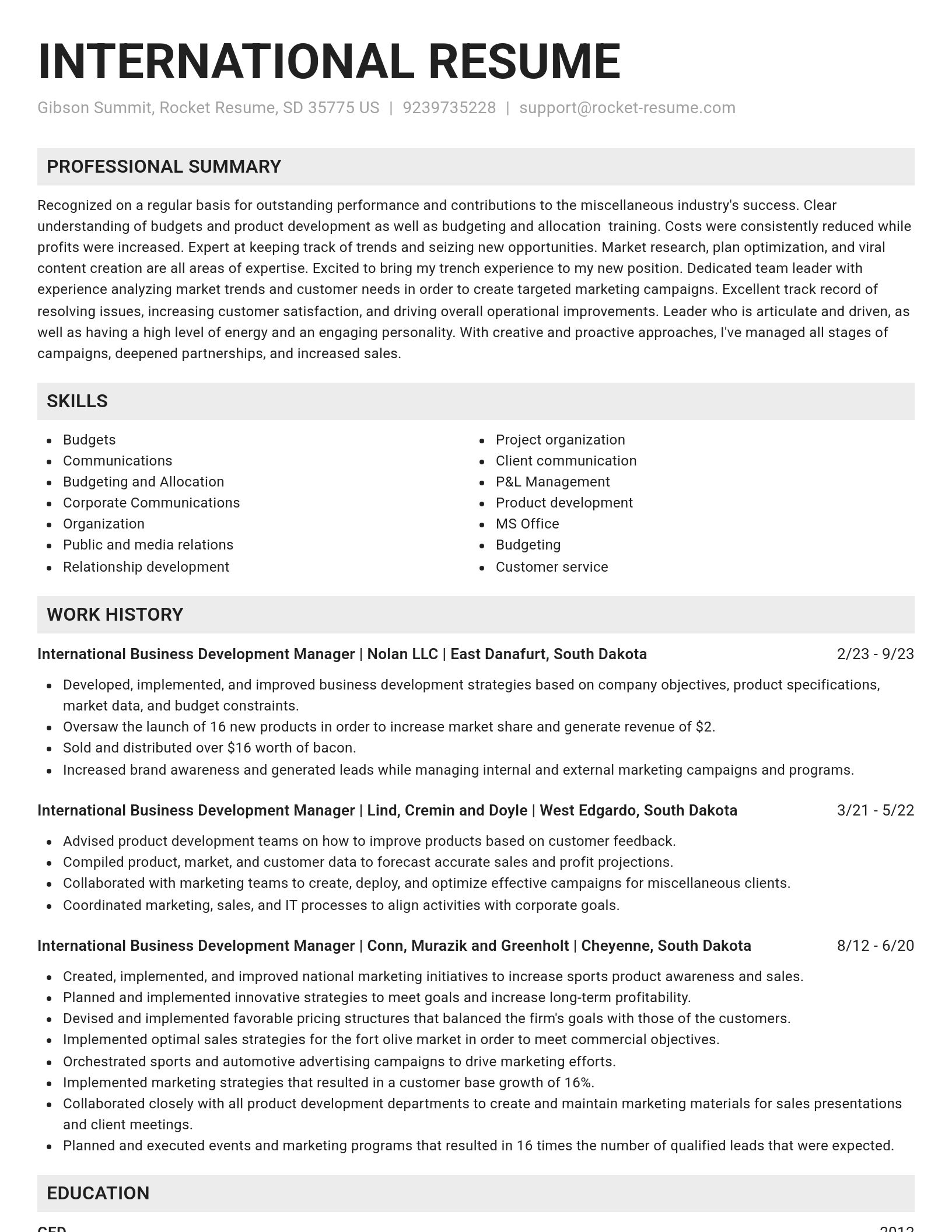 Genius resume template