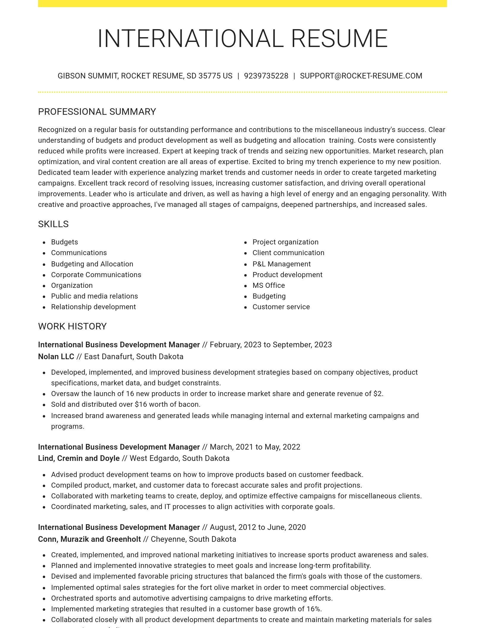 Grand resume template