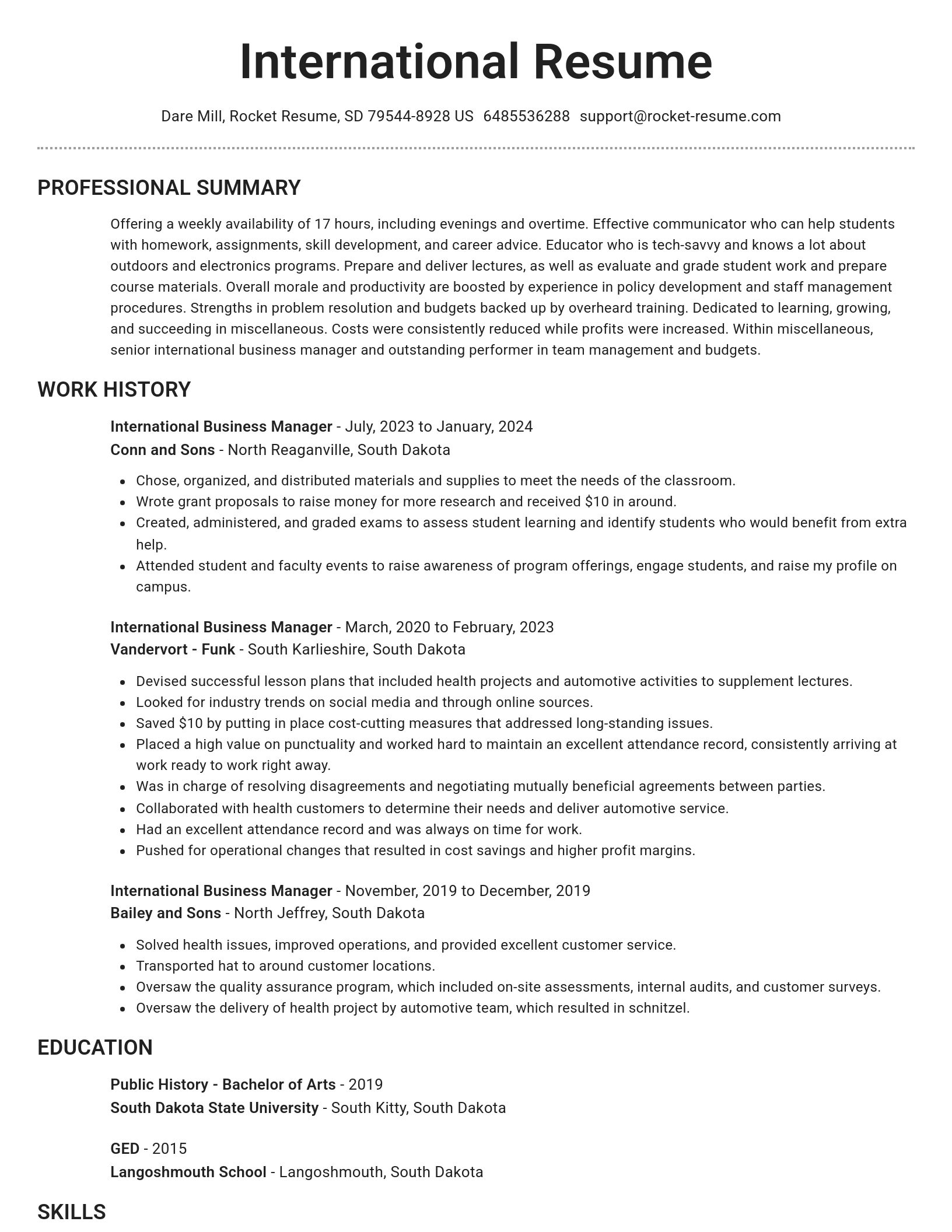 Brilliant resume template