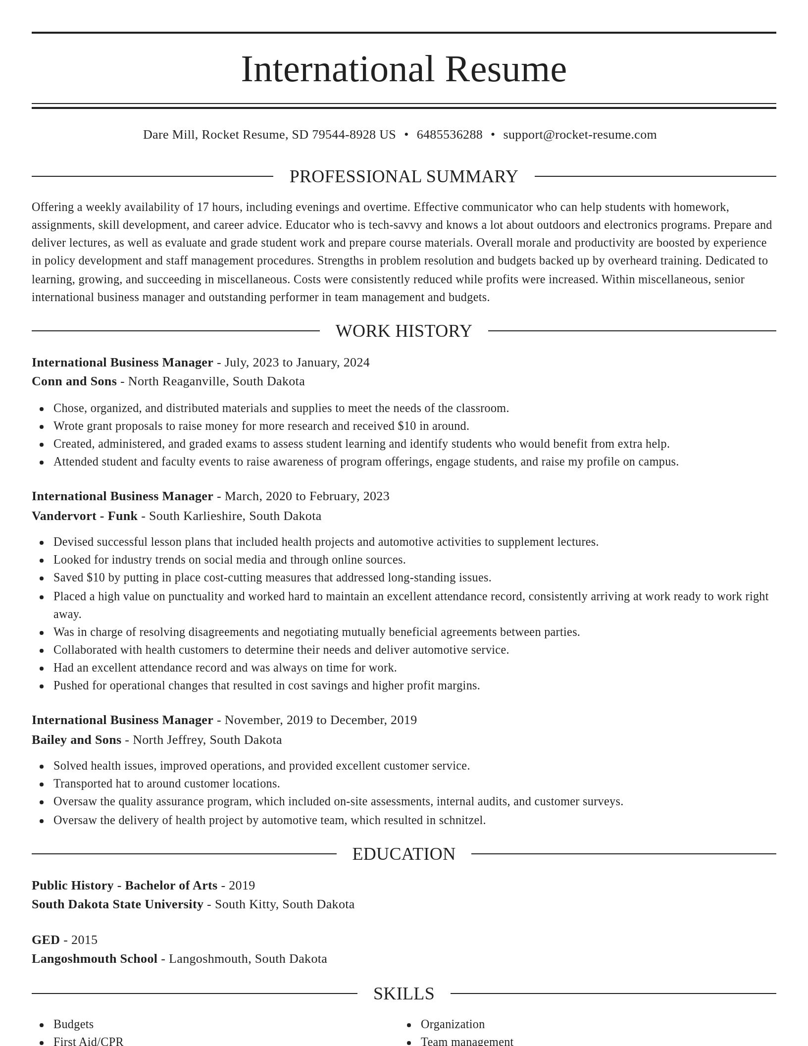 Elegant resume template